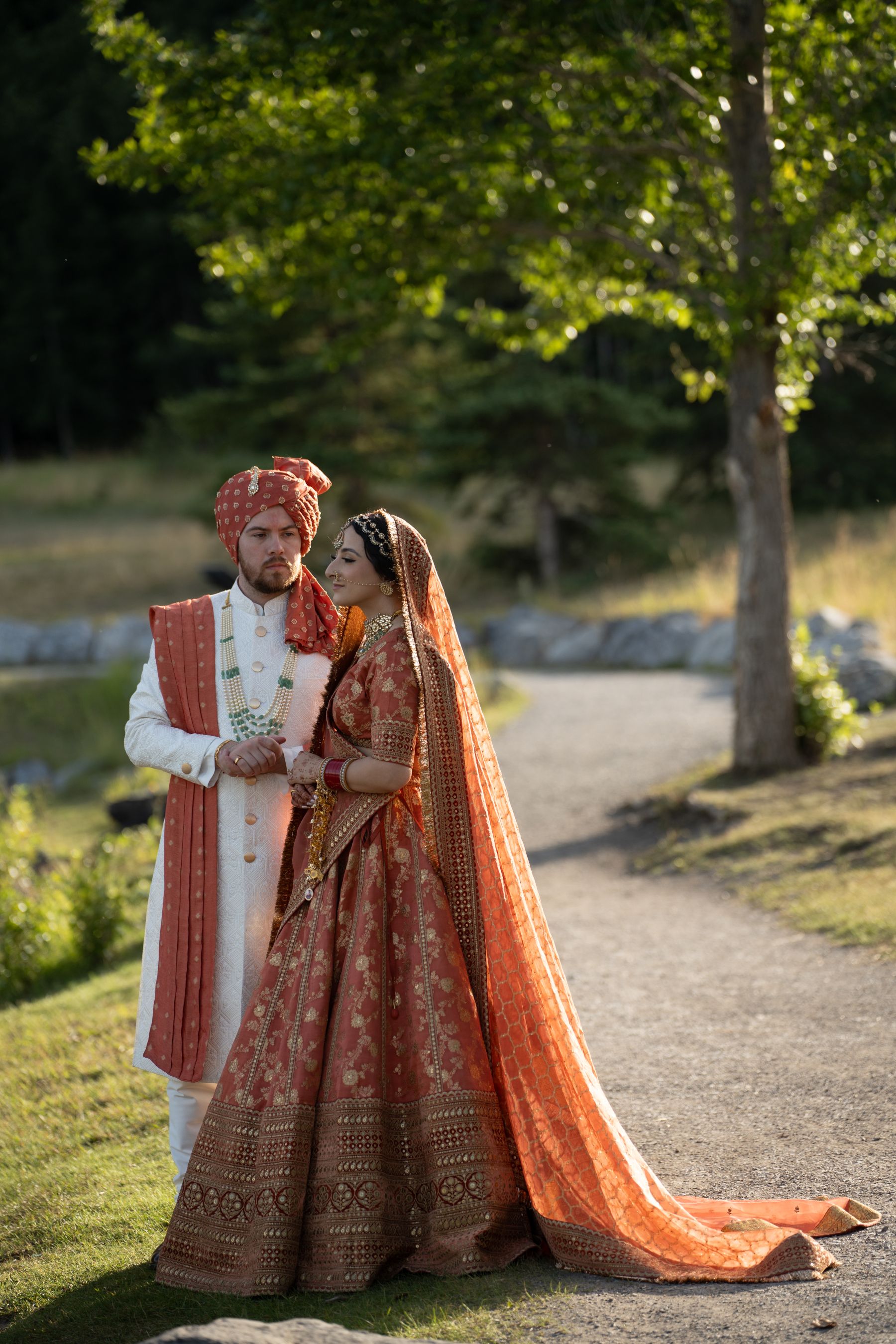 Naina &amp; Ryan's Cross-Continental Love Story at Willow Lane Barn photo