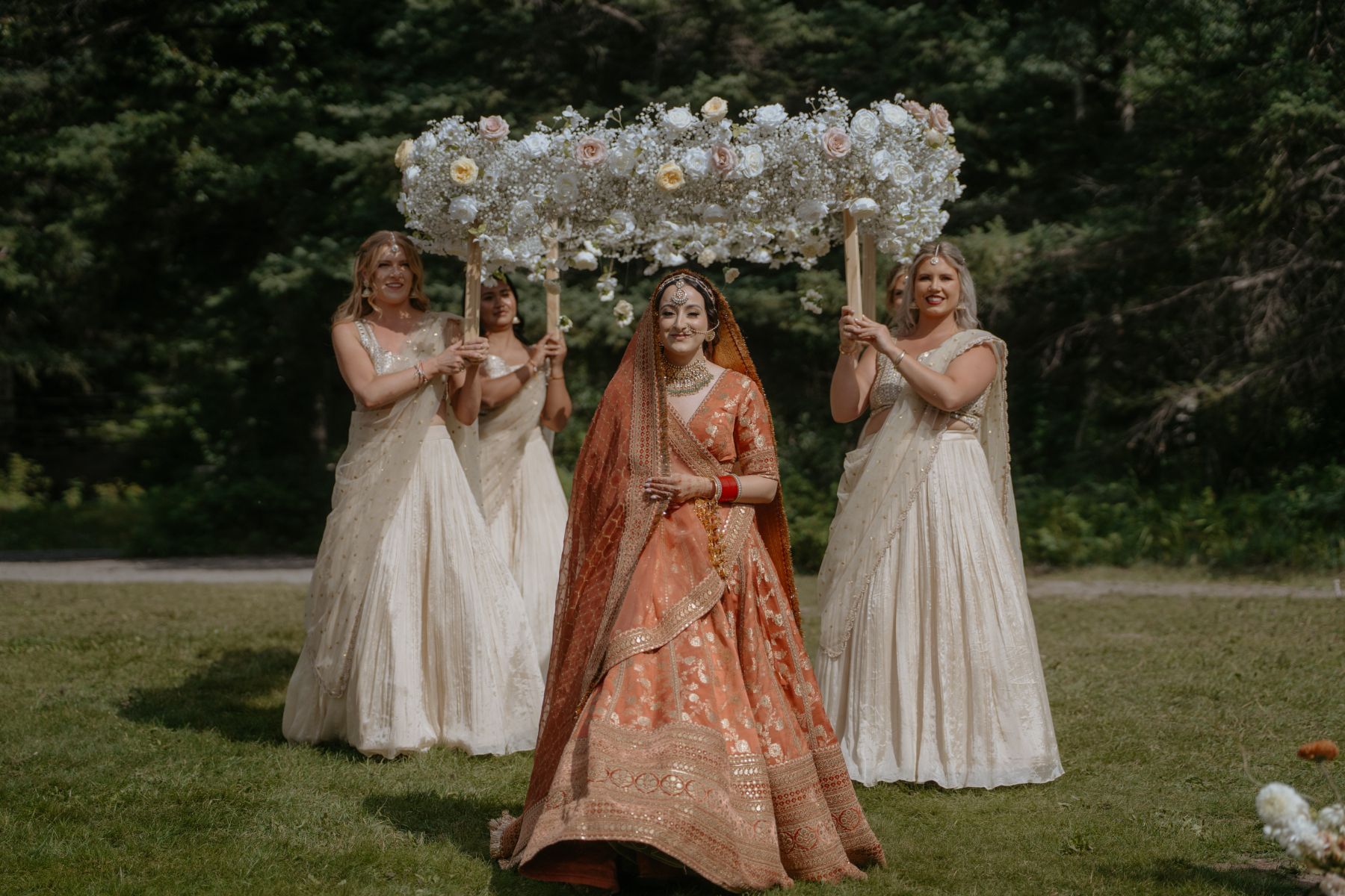 Naina &amp; Ryan's Cross-Continental Love Story at Willow Lane Barn photo