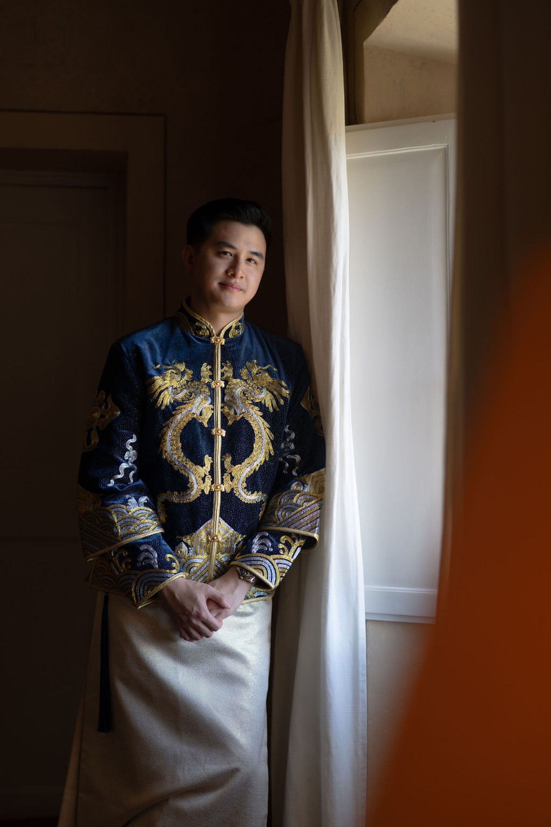 Serena &amp; Andrew’s Elegant Wedding at Villa Cetinale: A Story of Love, Craftsmanship, and Unexpected Drama photo