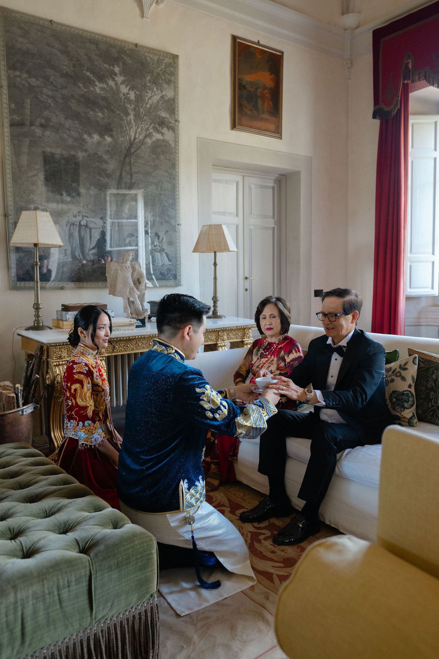 Serena &amp; Andrew’s Elegant Wedding at Villa Cetinale: A Story of Love, Craftsmanship, and Unexpected Drama photo