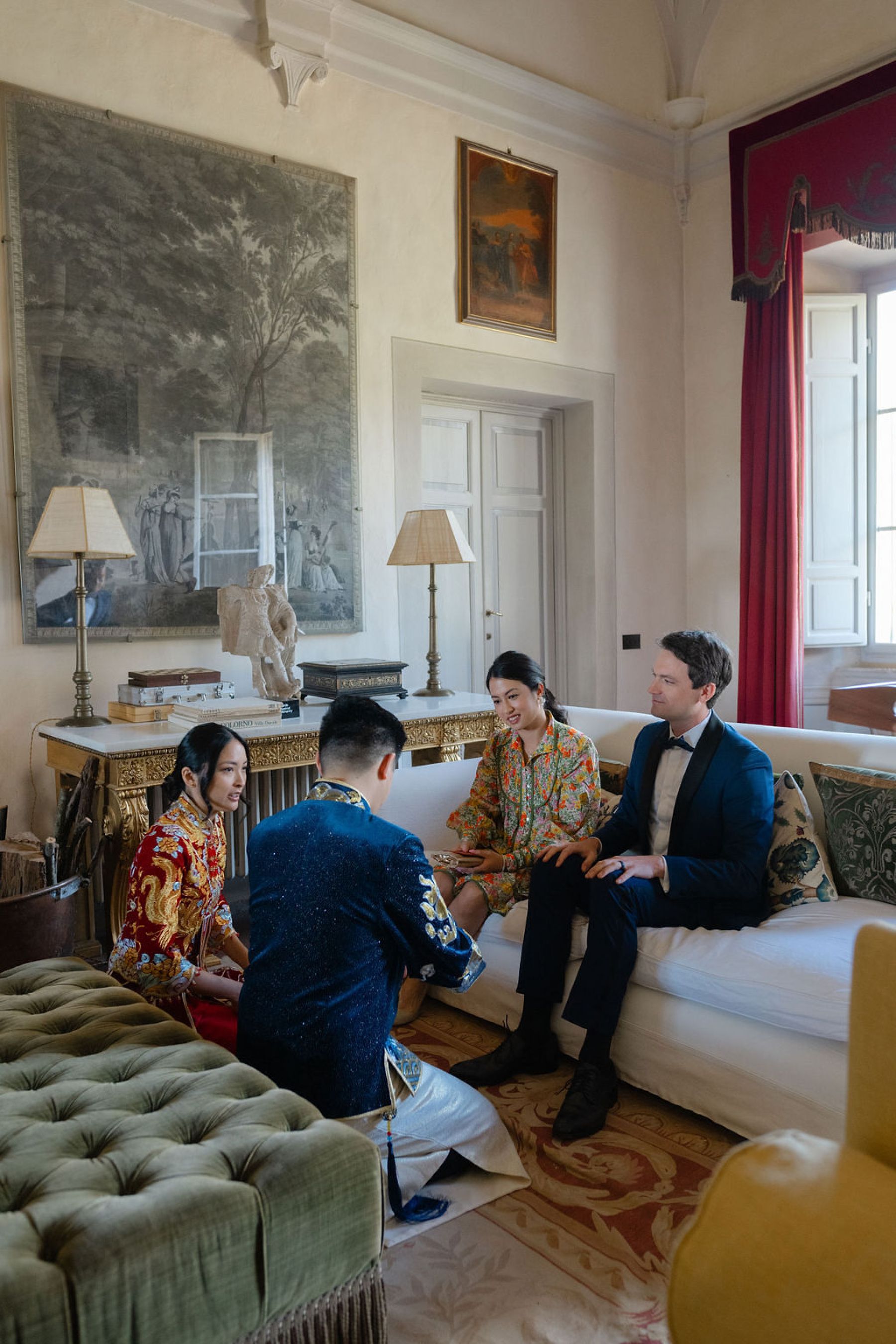 Serena &amp; Andrew’s Elegant Wedding at Villa Cetinale: A Story of Love, Craftsmanship, and Unexpected Drama photo