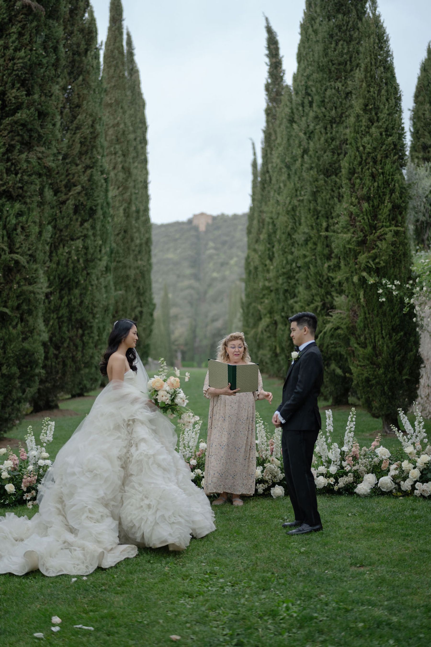 Serena &amp; Andrew’s Elegant Wedding at Villa Cetinale: A Story of Love, Craftsmanship, and Unexpected Drama photo