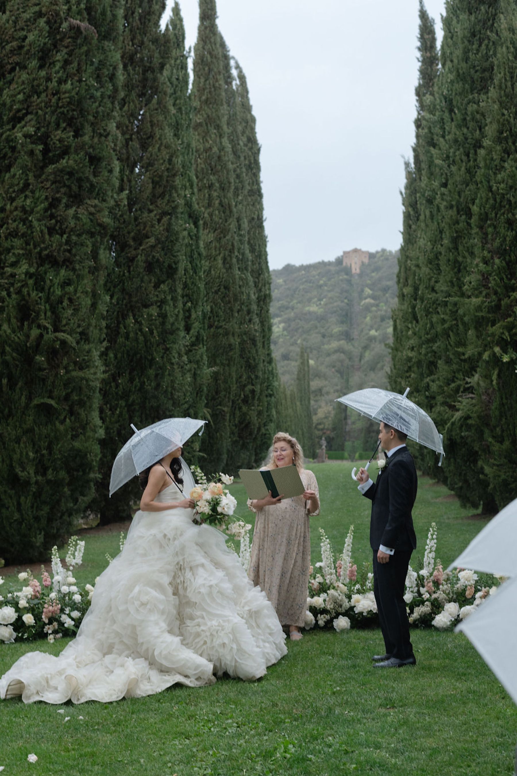 Serena &amp; Andrew’s Elegant Wedding at Villa Cetinale: A Story of Love, Craftsmanship, and Unexpected Drama photo