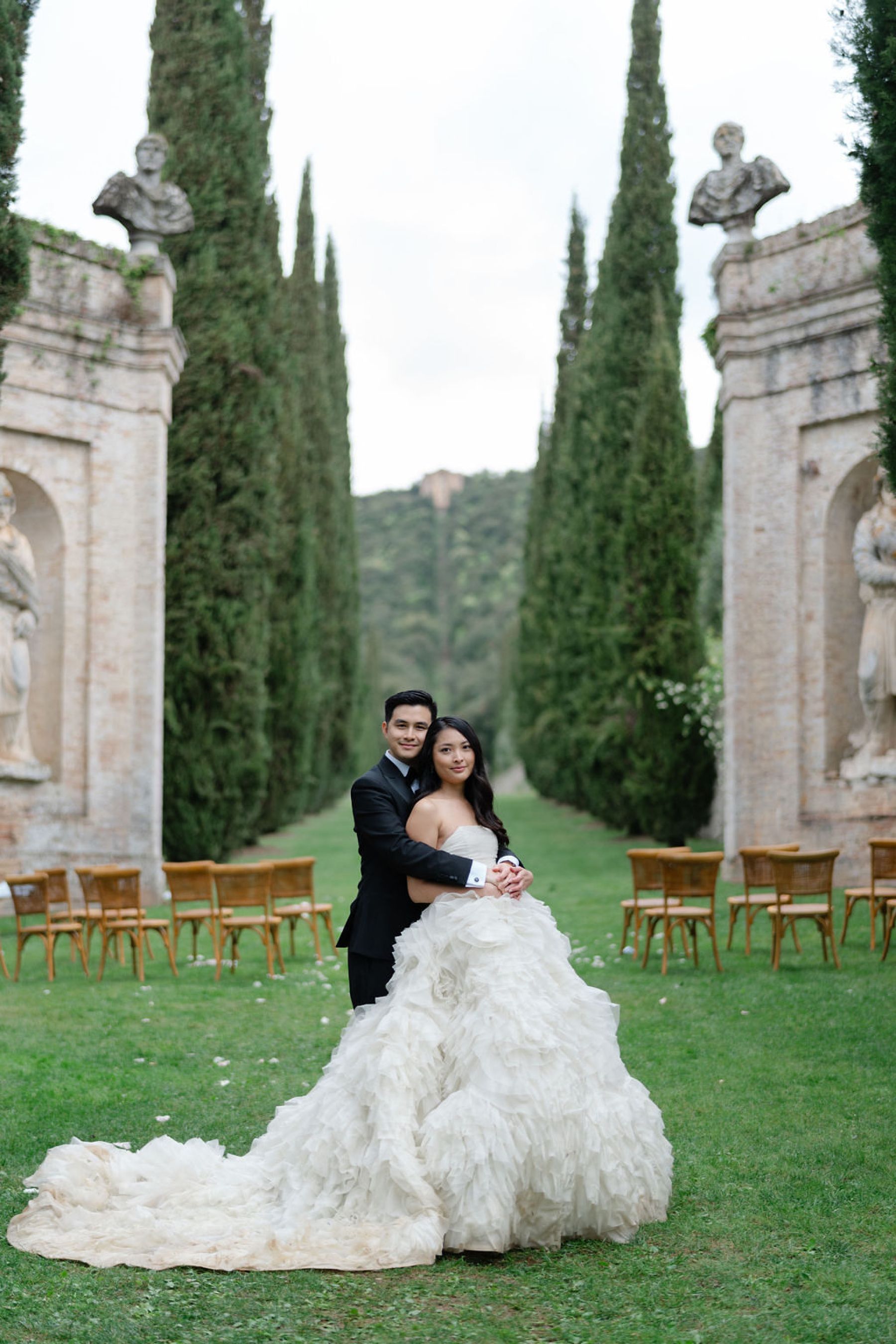 Serena &amp; Andrew’s Elegant Wedding at Villa Cetinale: A Story of Love, Craftsmanship, and Unexpected Drama photo