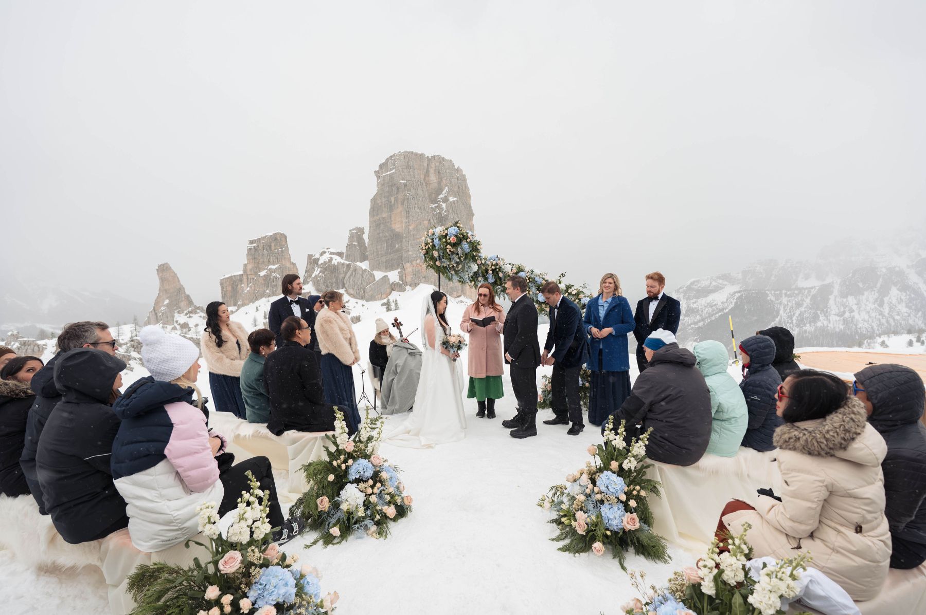 Tracy &amp; Ryan’s Winter Olympic-Inspired Wedding in Cortina d’Ampezzo, Italy photo