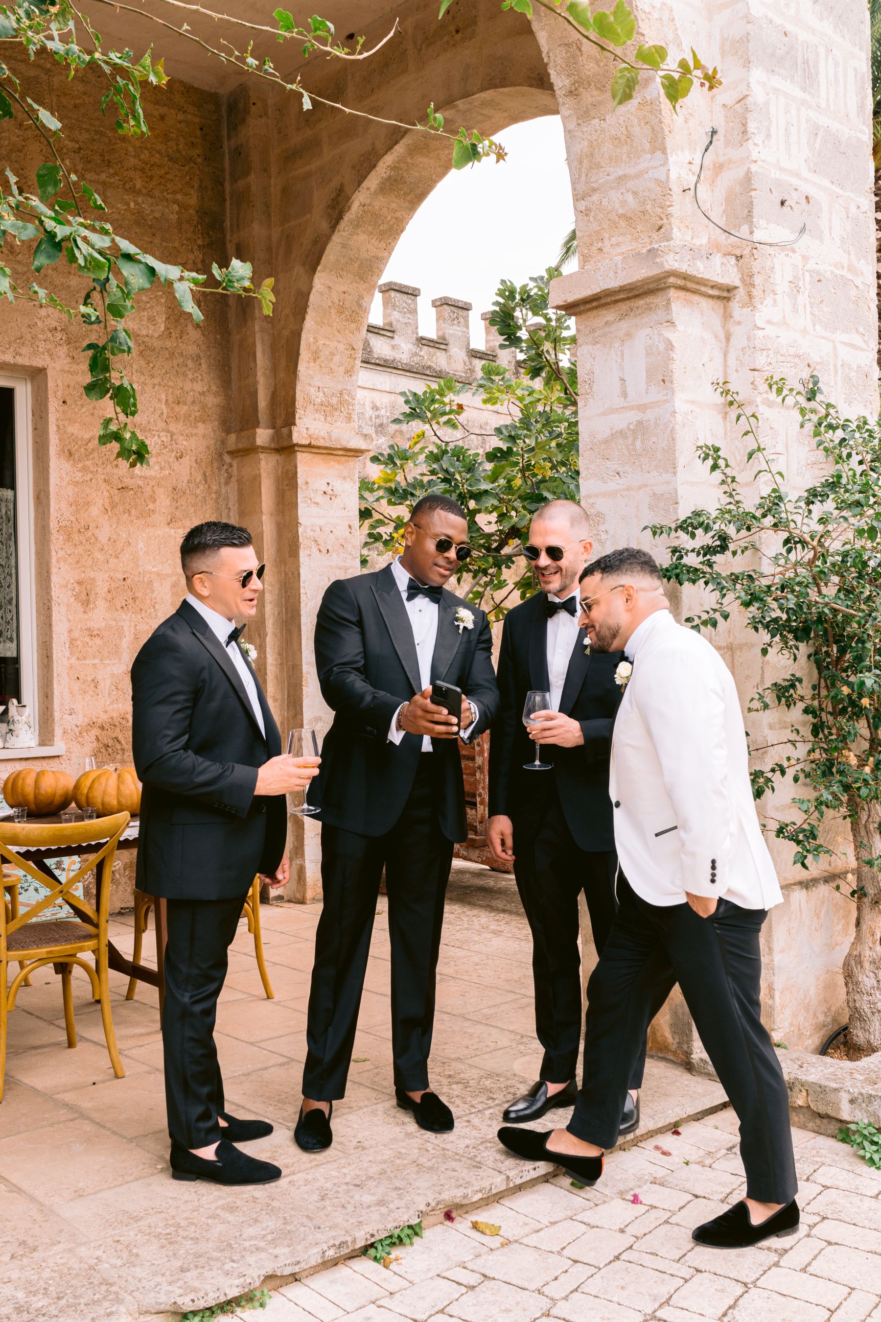 A Modern Romance in Black Elegance: Tiffany &amp; Michael’s Wedding at Masseria Salamina photo
