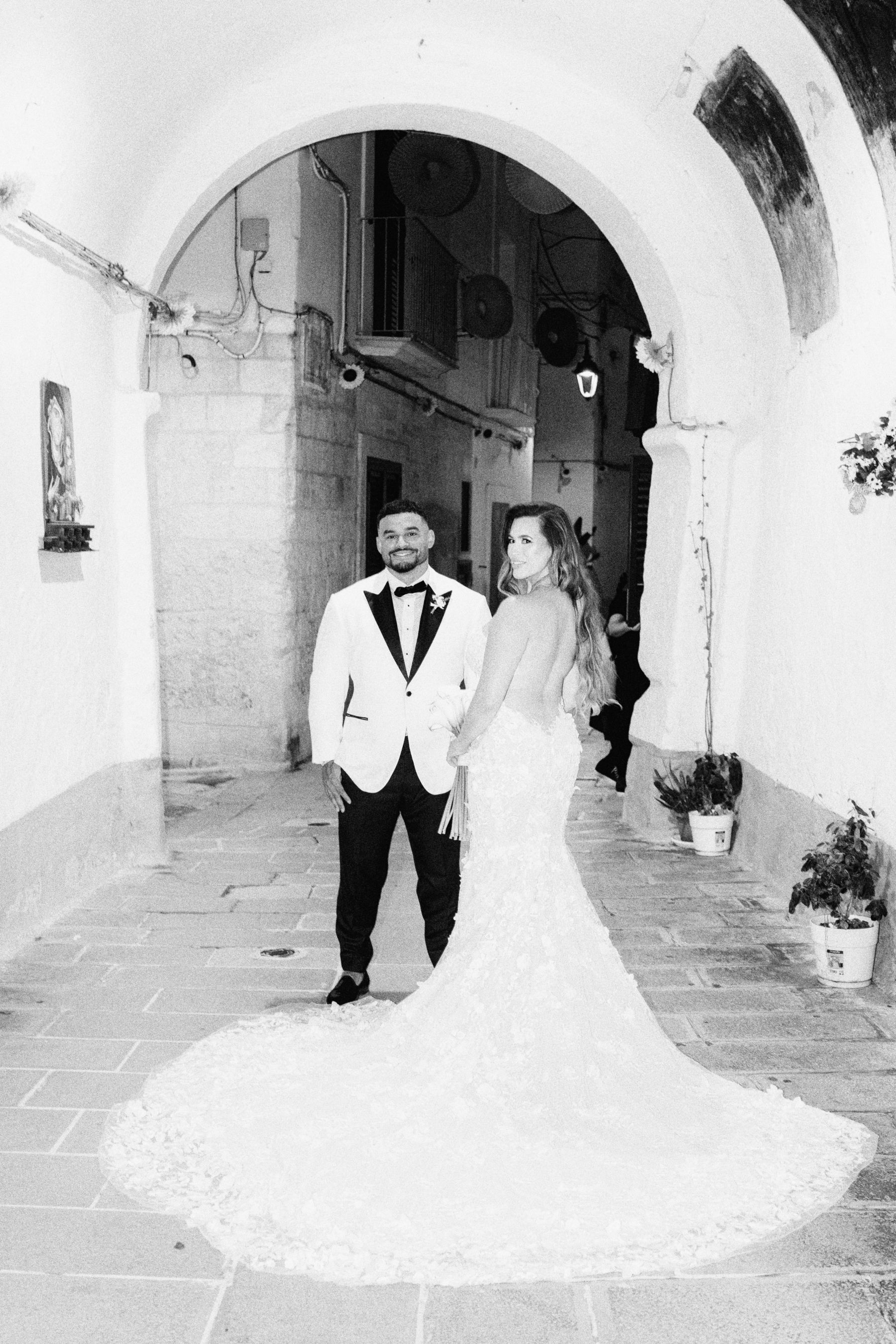 A Modern Romance in Black Elegance: Tiffany &amp; Michael’s Wedding at Masseria Salamina photo