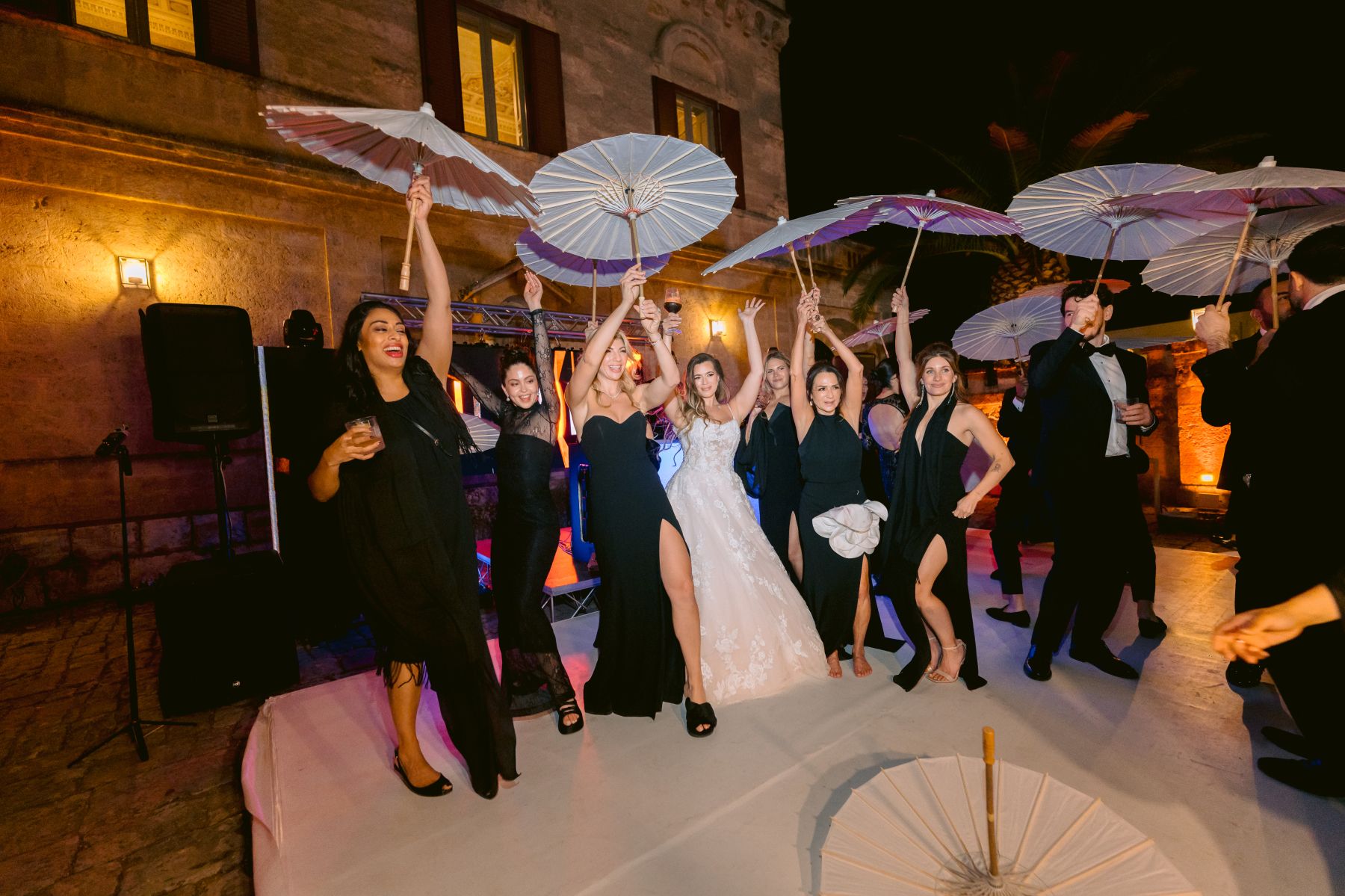 A Modern Romance in Black Elegance: Tiffany &amp; Michael’s Wedding at Masseria Salamina photo