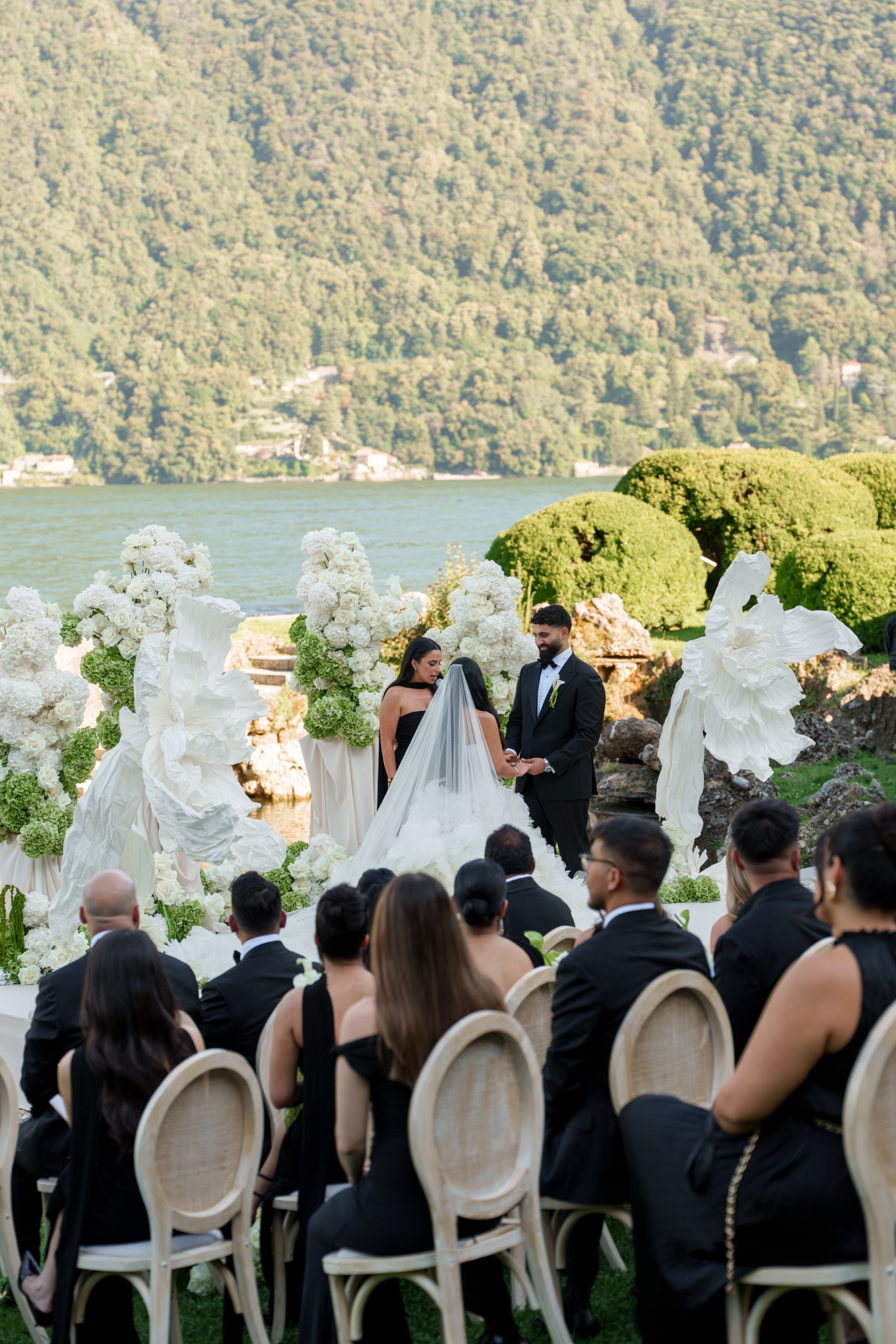 Sana &amp; Julien's Intimate Wedding at Villa Erba: A Minimalist Dream on Lake Como photo