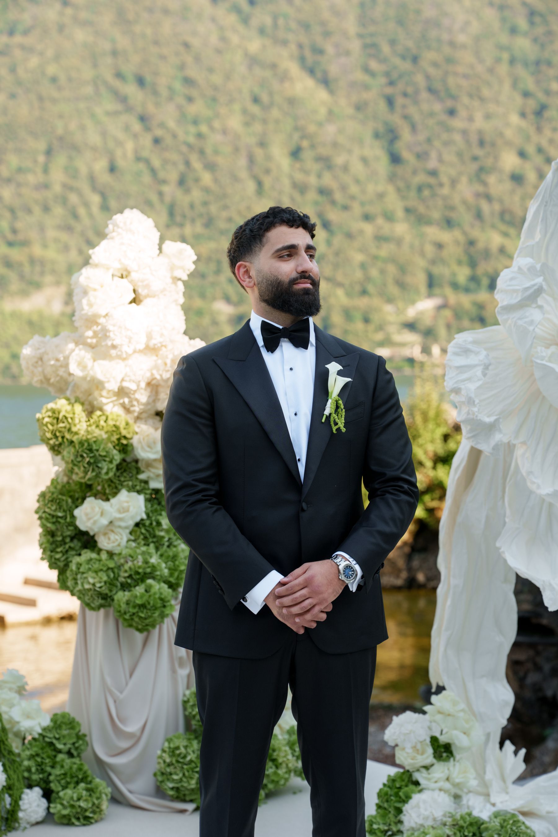 Sana &amp; Julien's Intimate Wedding at Villa Erba: A Minimalist Dream on Lake Como photo