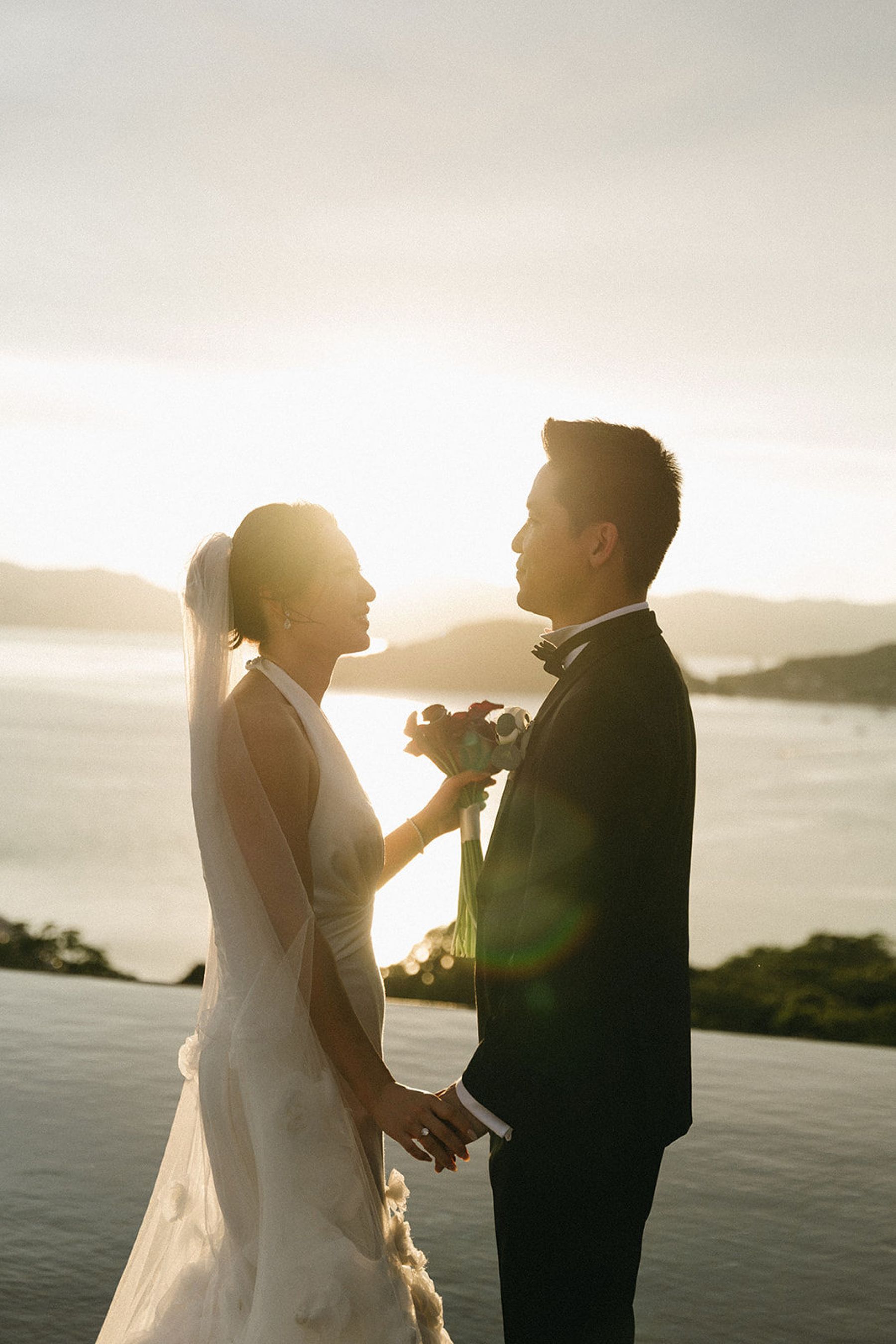 Calla Lilies &amp; Clifftop Vows: Erin &amp; Di's Romantic Wedding at Sri Panwa  photo