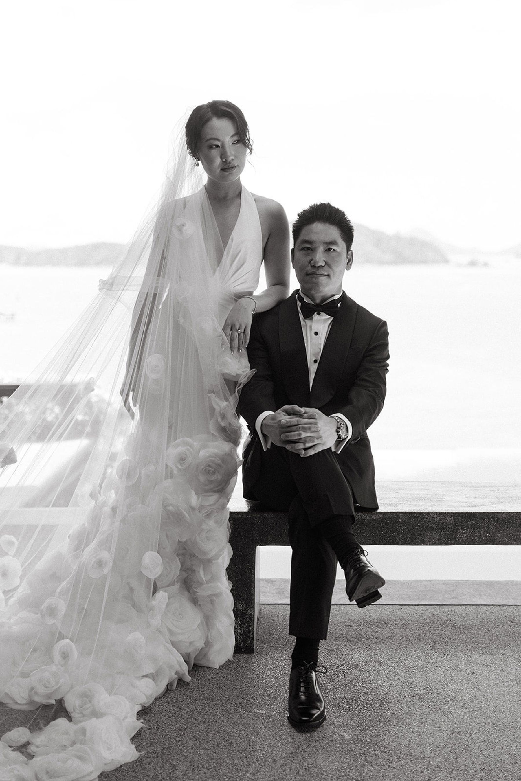 Calla Lilies &amp; Clifftop Vows: Erin &amp; Di's Romantic Wedding at Sri Panwa  photo