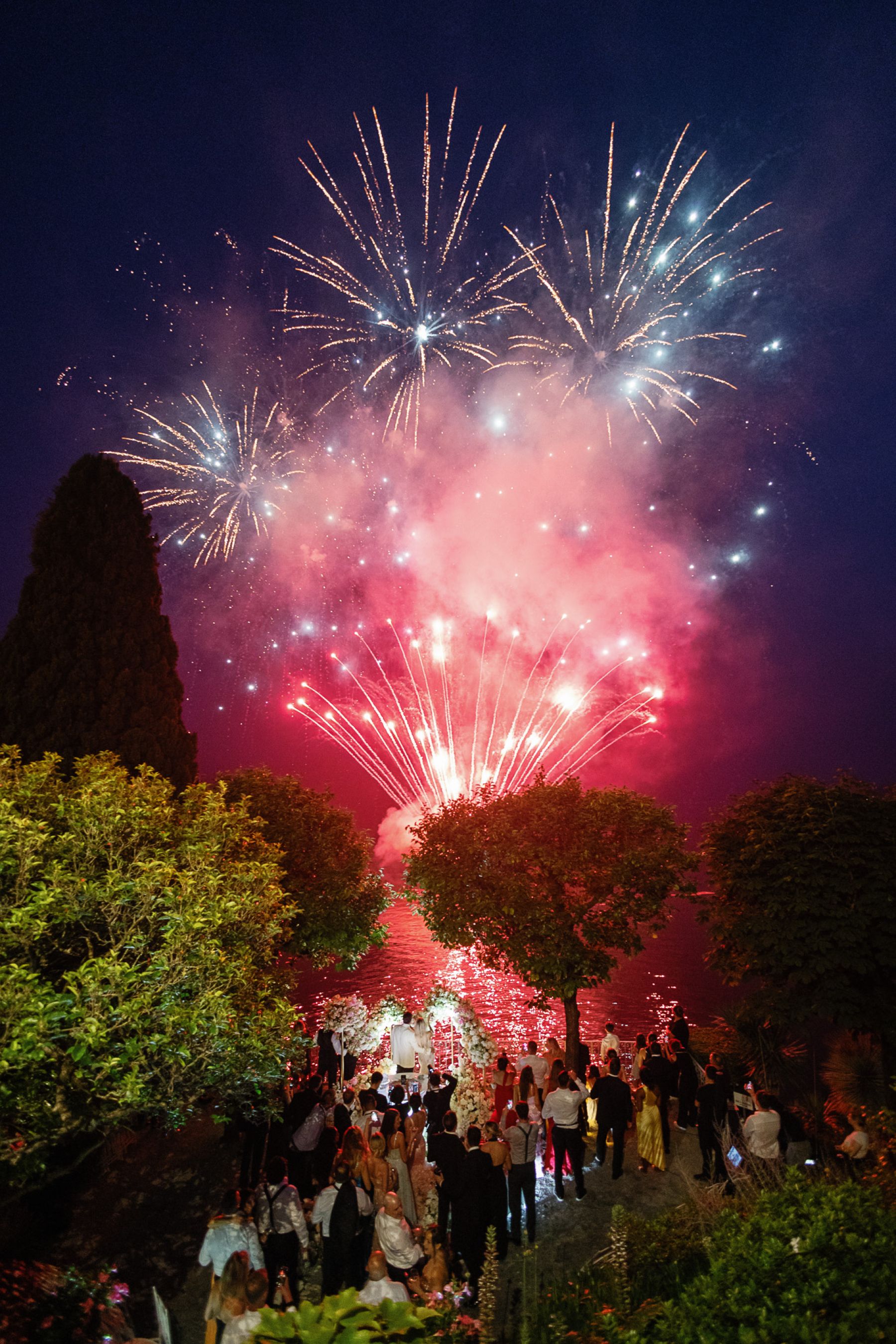 Christa and Chris's Sunset-Inspired Lake Como Wedding at Villa Cipressi photo