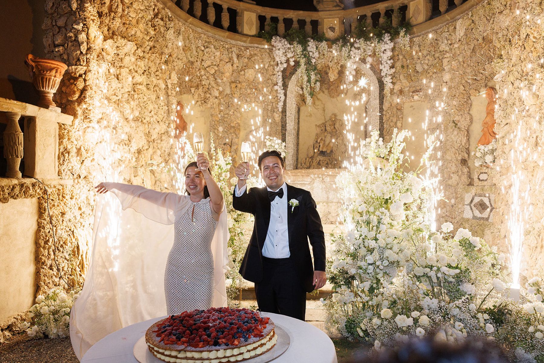 Kit &amp; Vinny’s Intimate Florence Wedding at Villa Gamberaia photo