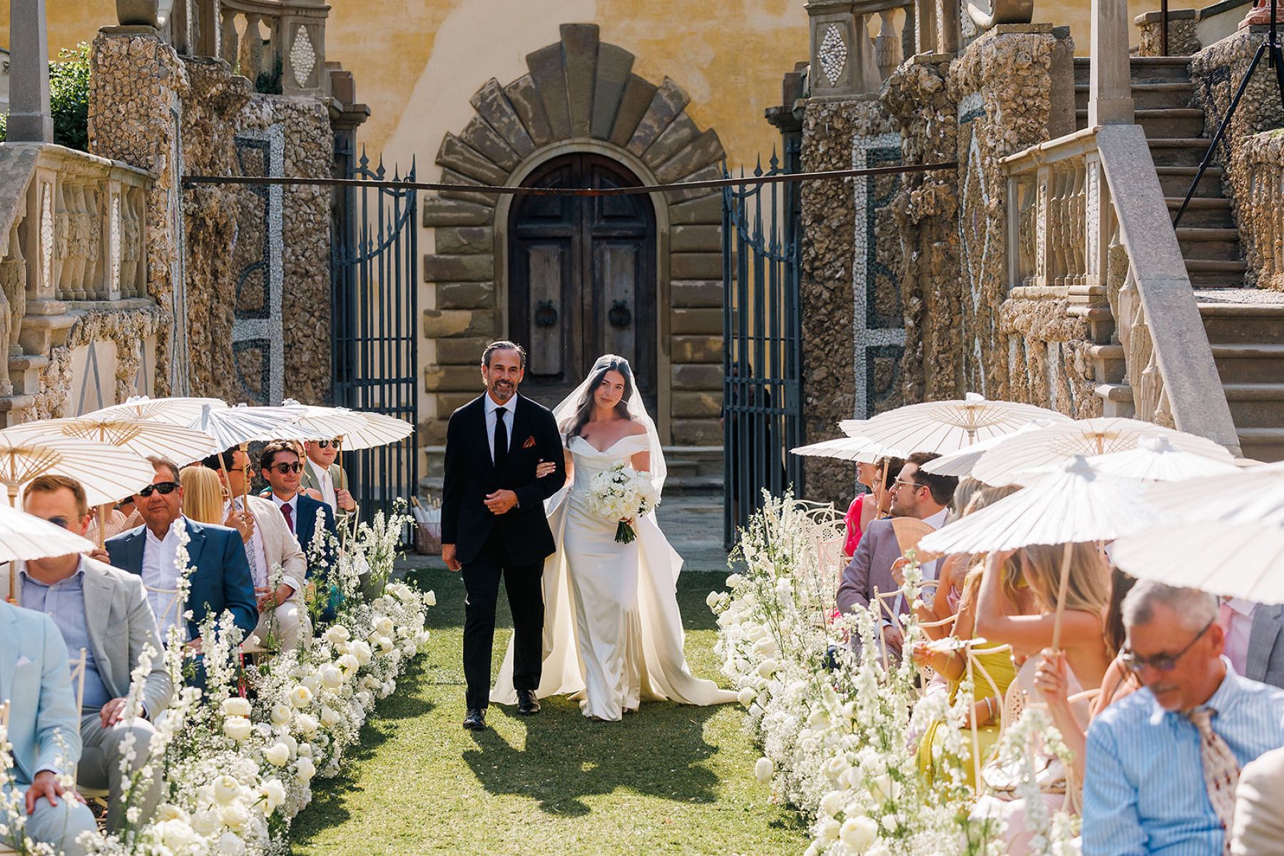 Kit &amp; Vinny’s Intimate Florence Wedding at Villa Gamberaia photo