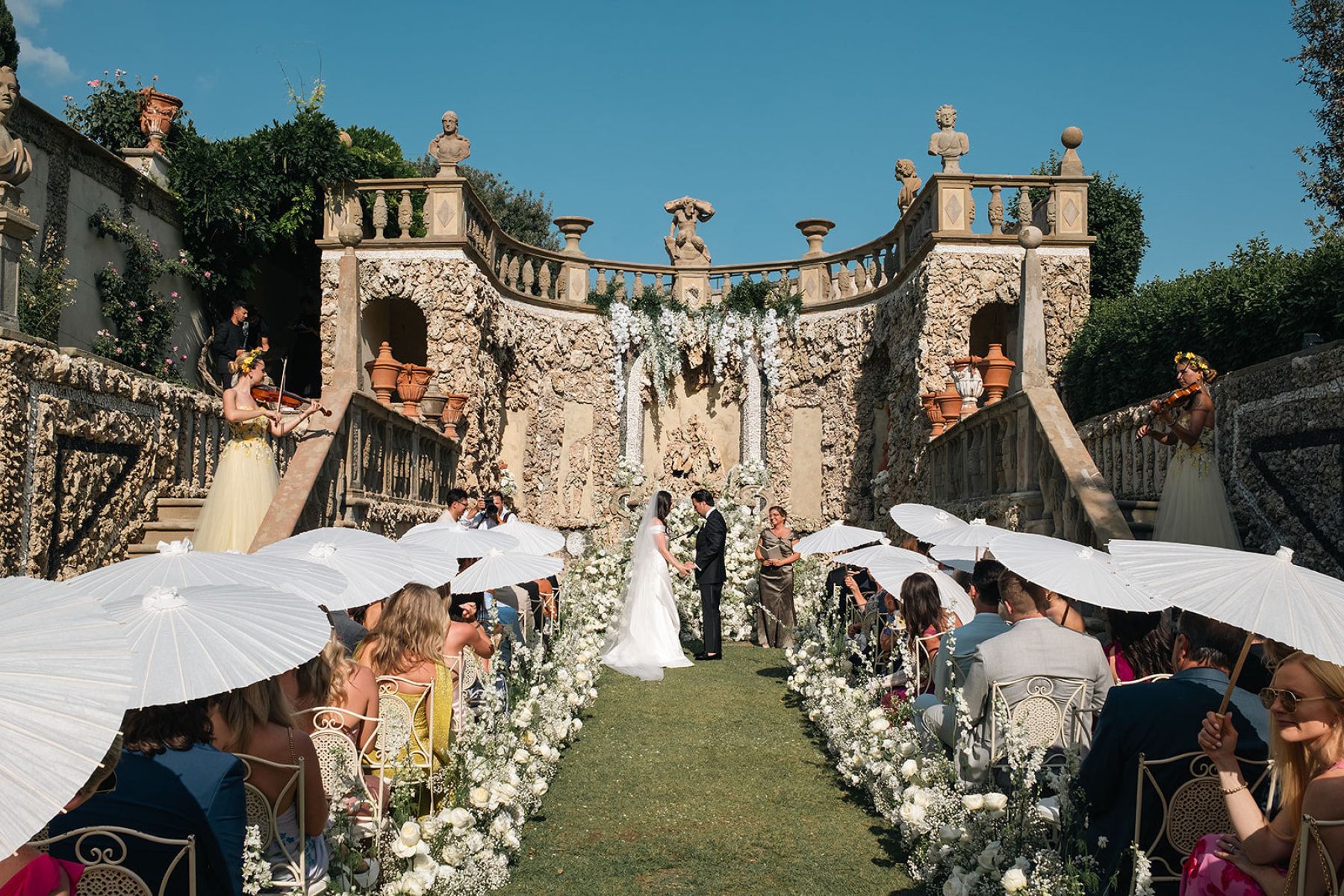 Kit &amp; Vinny’s Intimate Florence Wedding at Villa Gamberaia photo