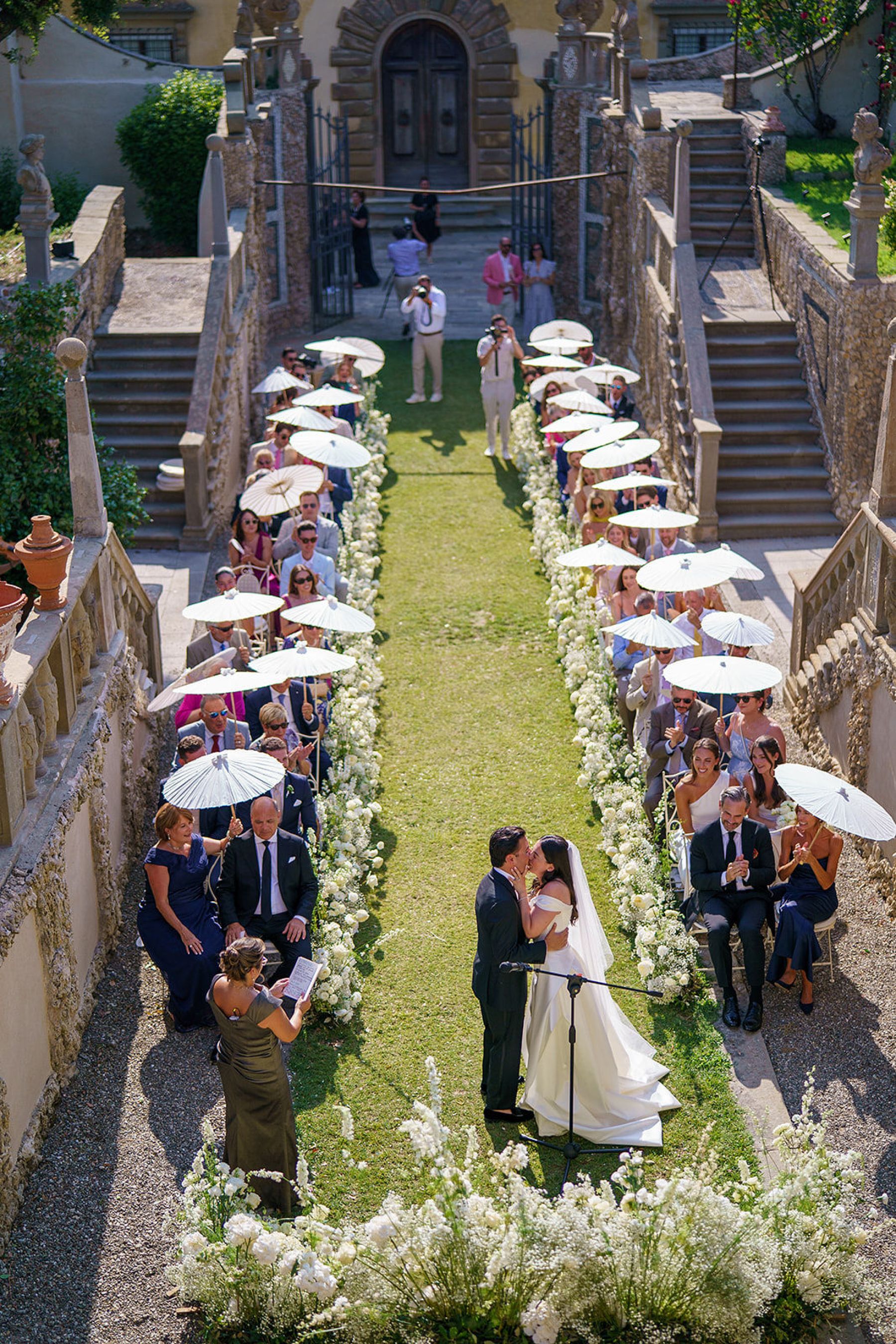 Kit &amp; Vinny’s Intimate Florence Wedding at Villa Gamberaia photo