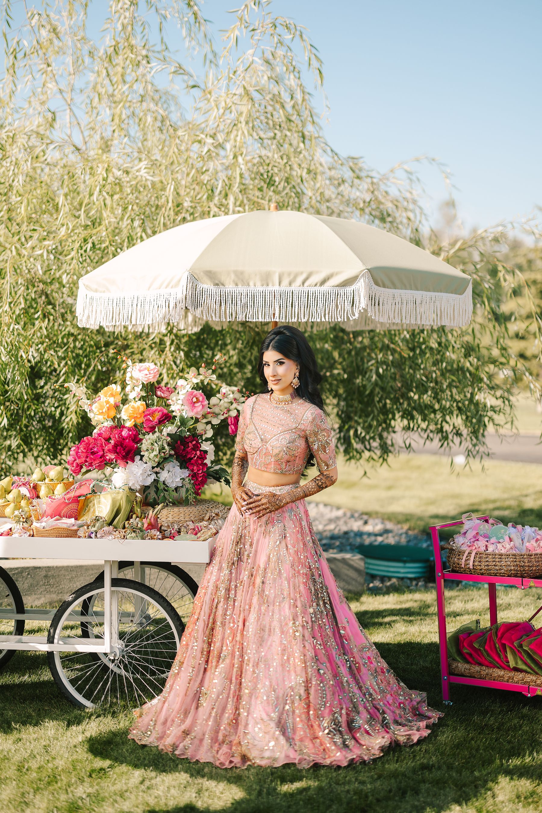 Jessica &amp; Raymond’s Colorful Indian Wedding at Evario Events Centre photo