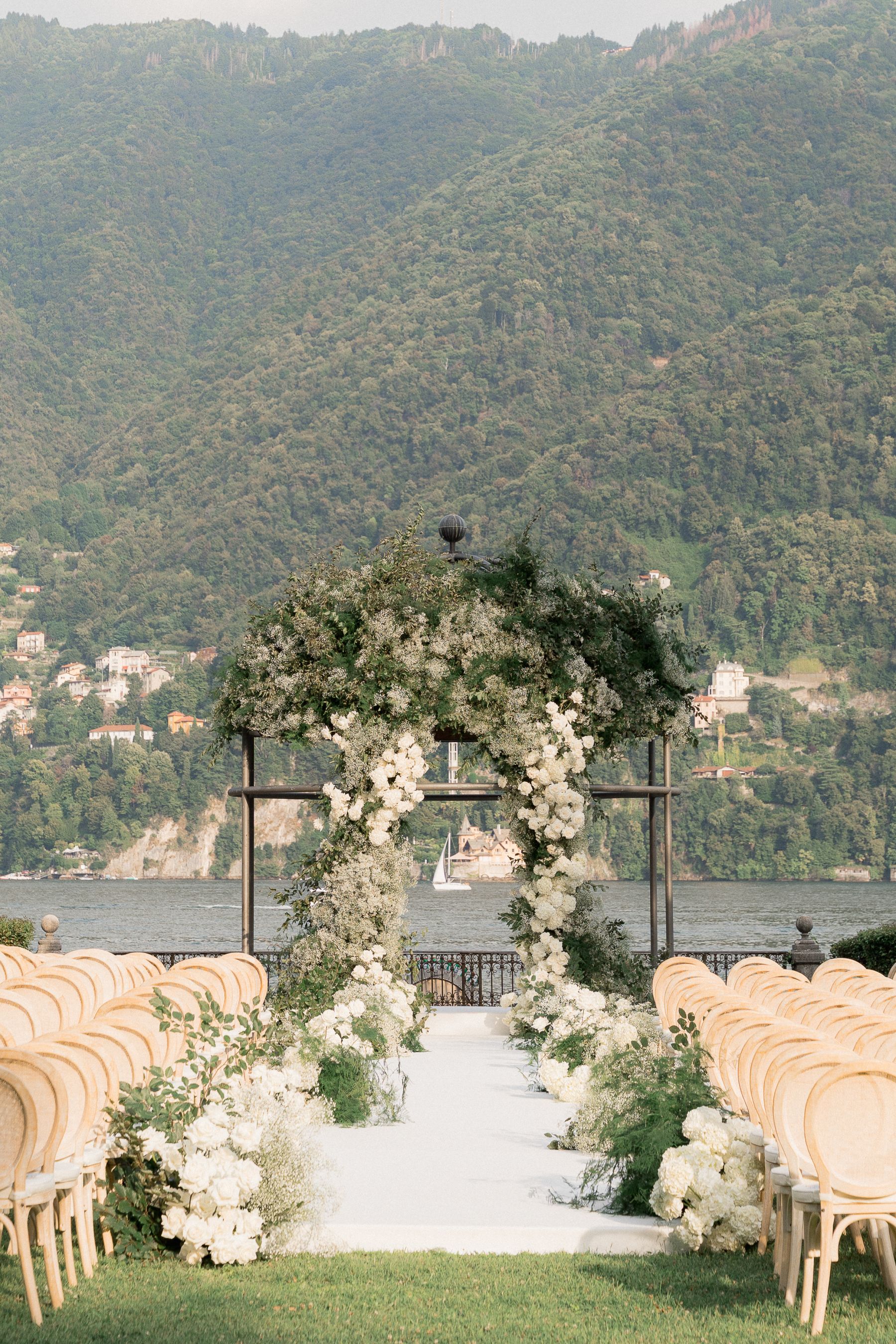 From a Paris Birthday Party to a Huppah on Lake Como: Carina &amp; Elie’s Wedding at The Villa Erba photo