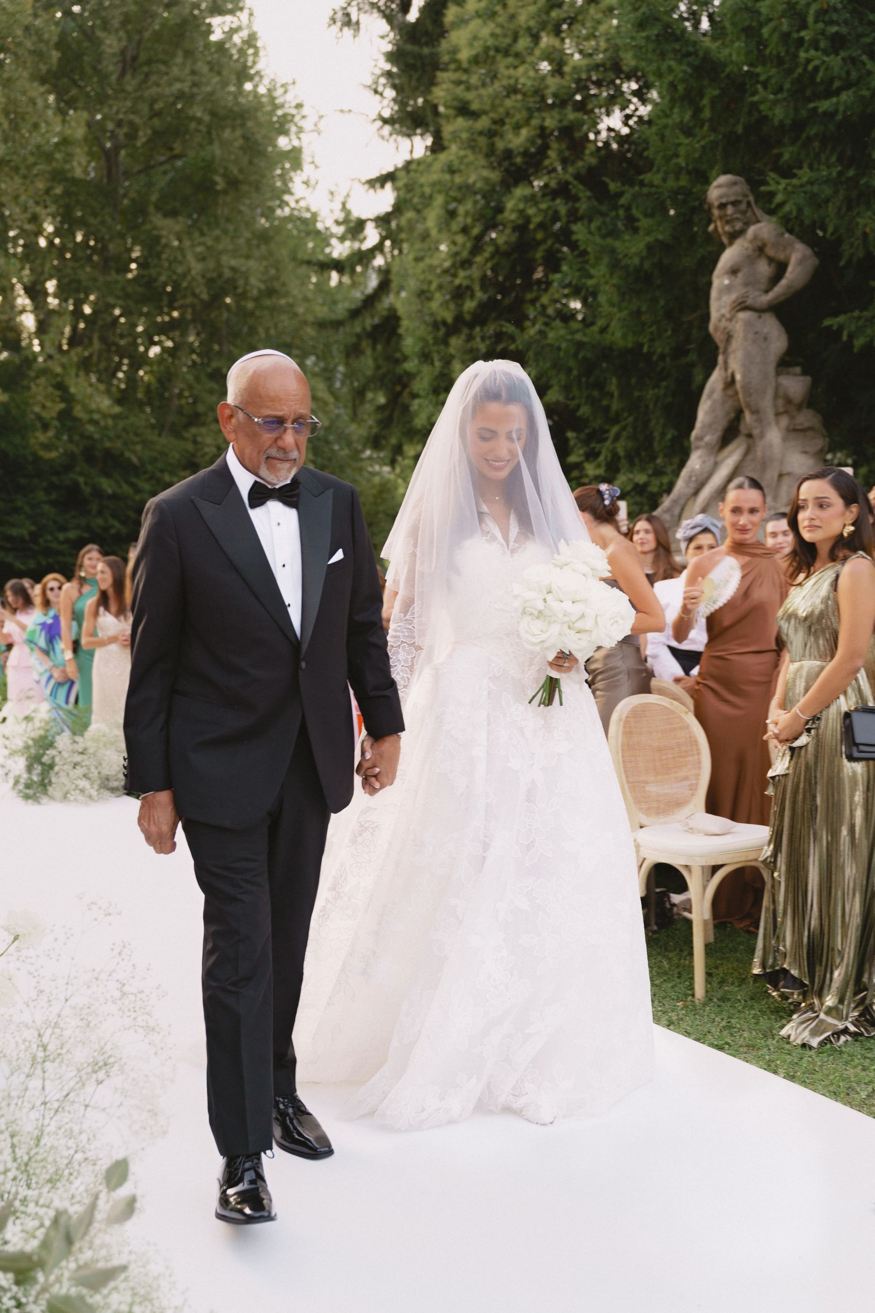 From a Paris Birthday Party to a Huppah on Lake Como: Carina &amp; Elie’s Wedding at The Villa Erba photo
