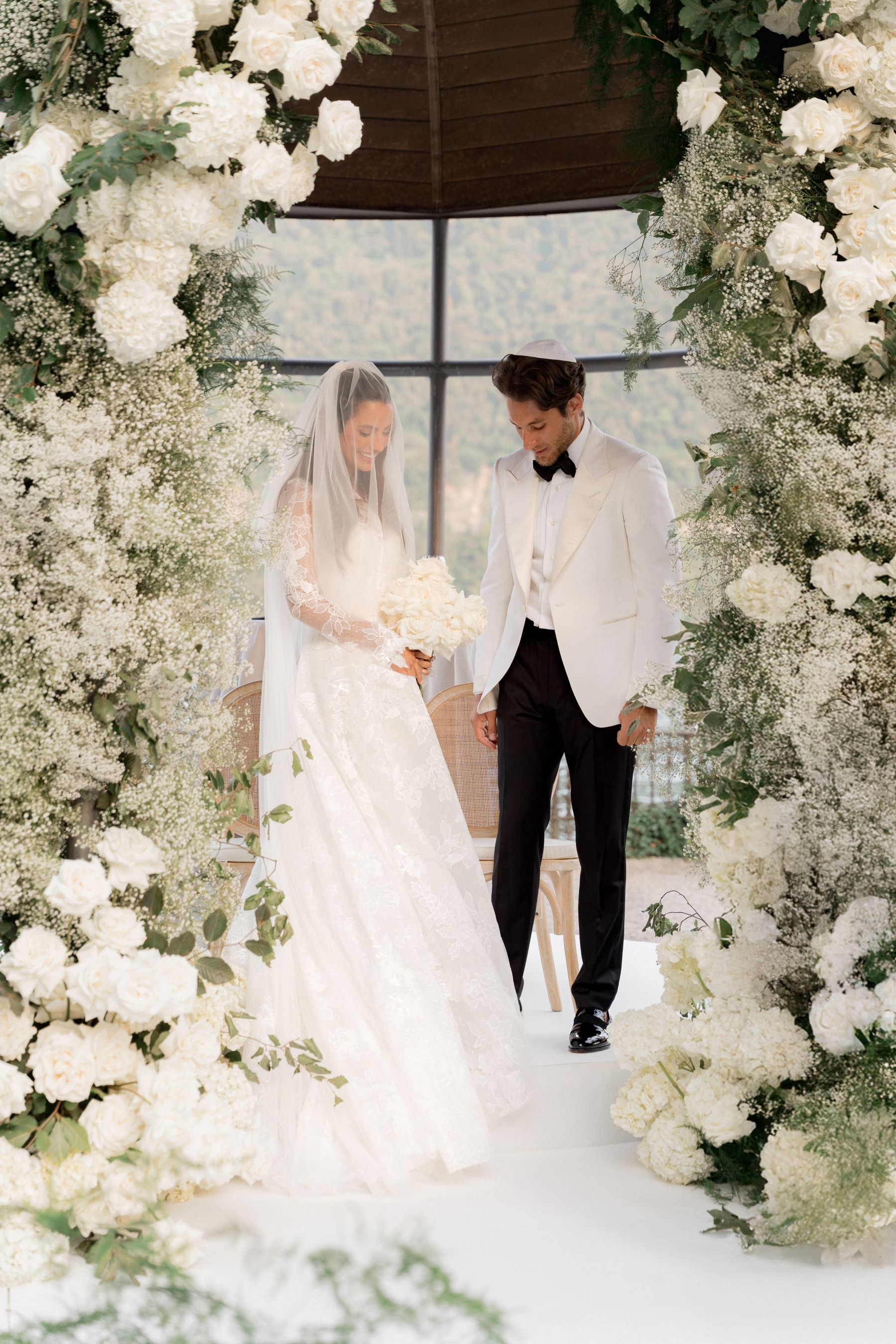 From a Paris Birthday Party to a Huppah on Lake Como: Carina &amp; Elie’s Wedding at The Villa Erba photo