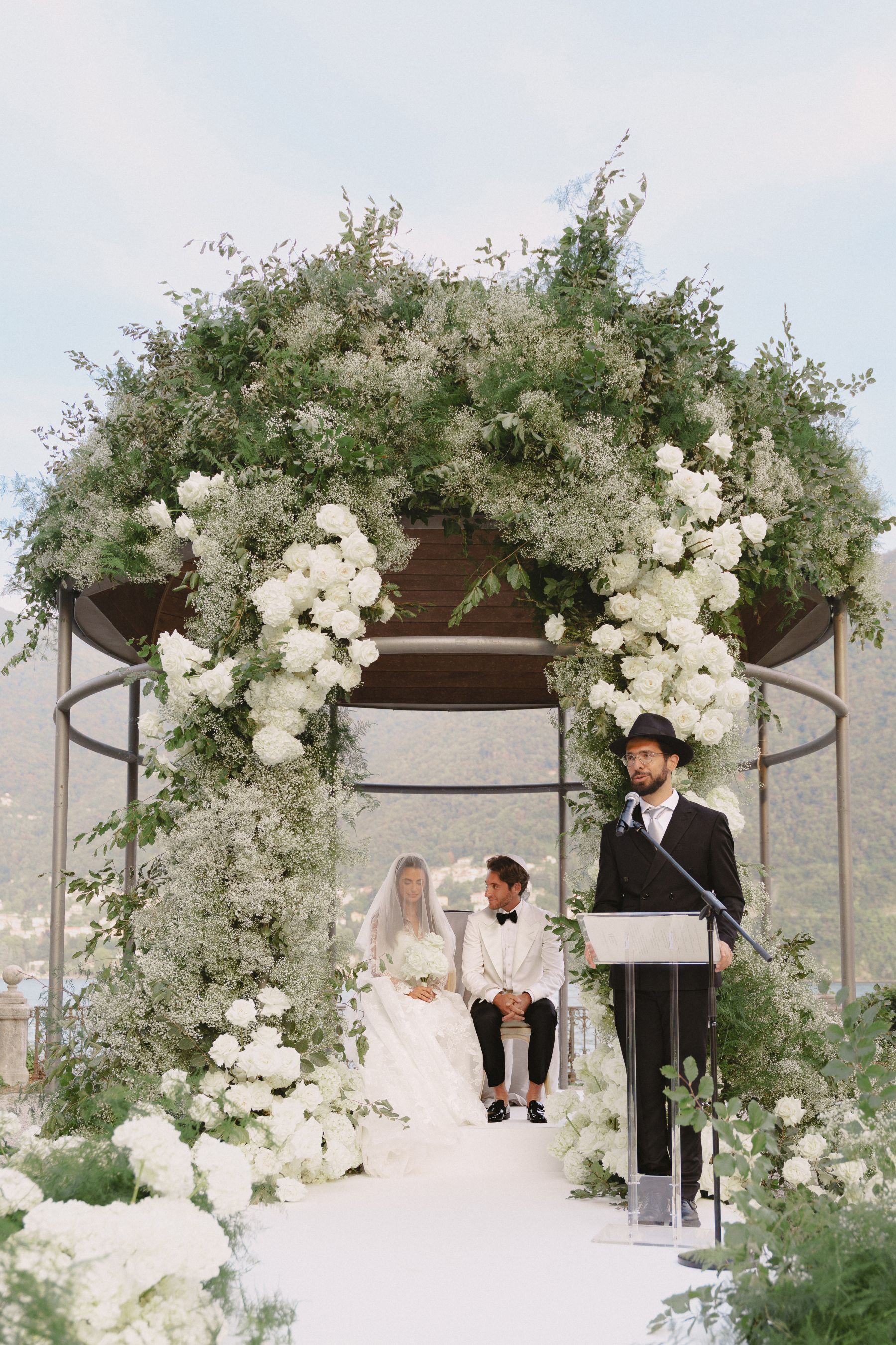From a Paris Birthday Party to a Huppah on Lake Como: Carina &amp; Elie’s Wedding at The Villa Erba photo