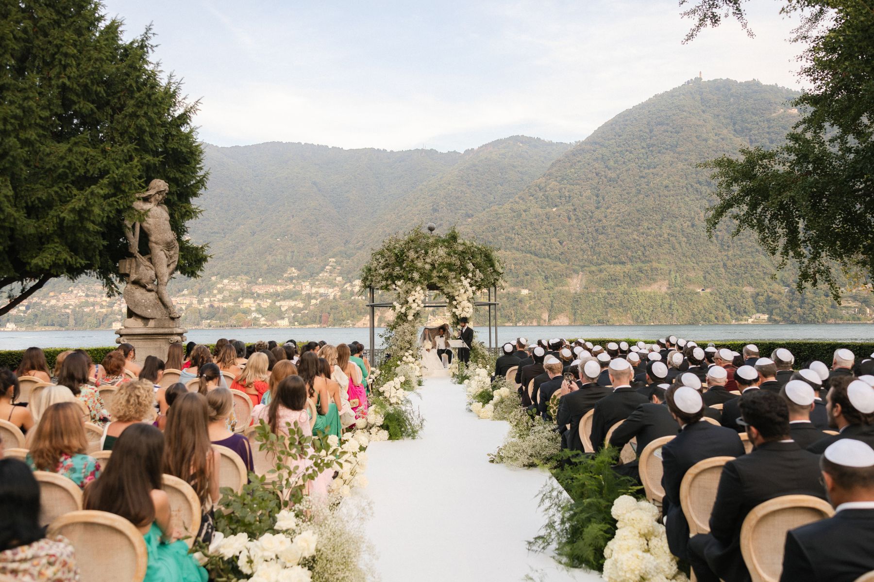 From a Paris Birthday Party to a Huppah on Lake Como: Carina &amp; Elie’s Wedding at The Villa Erba photo