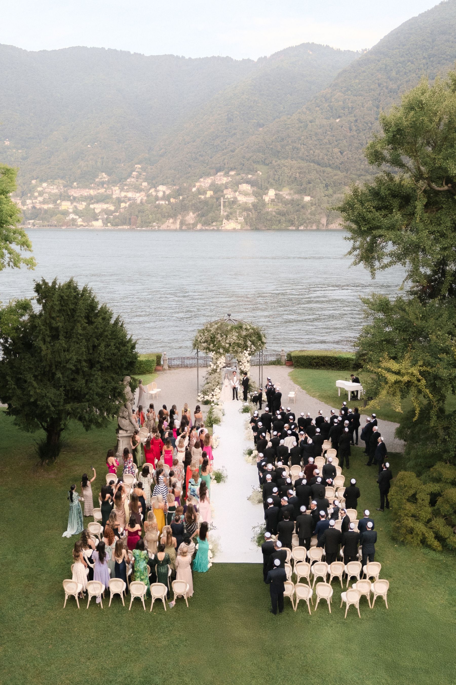 From a Paris Birthday Party to a Huppah on Lake Como: Carina &amp; Elie’s Wedding at The Villa Erba photo