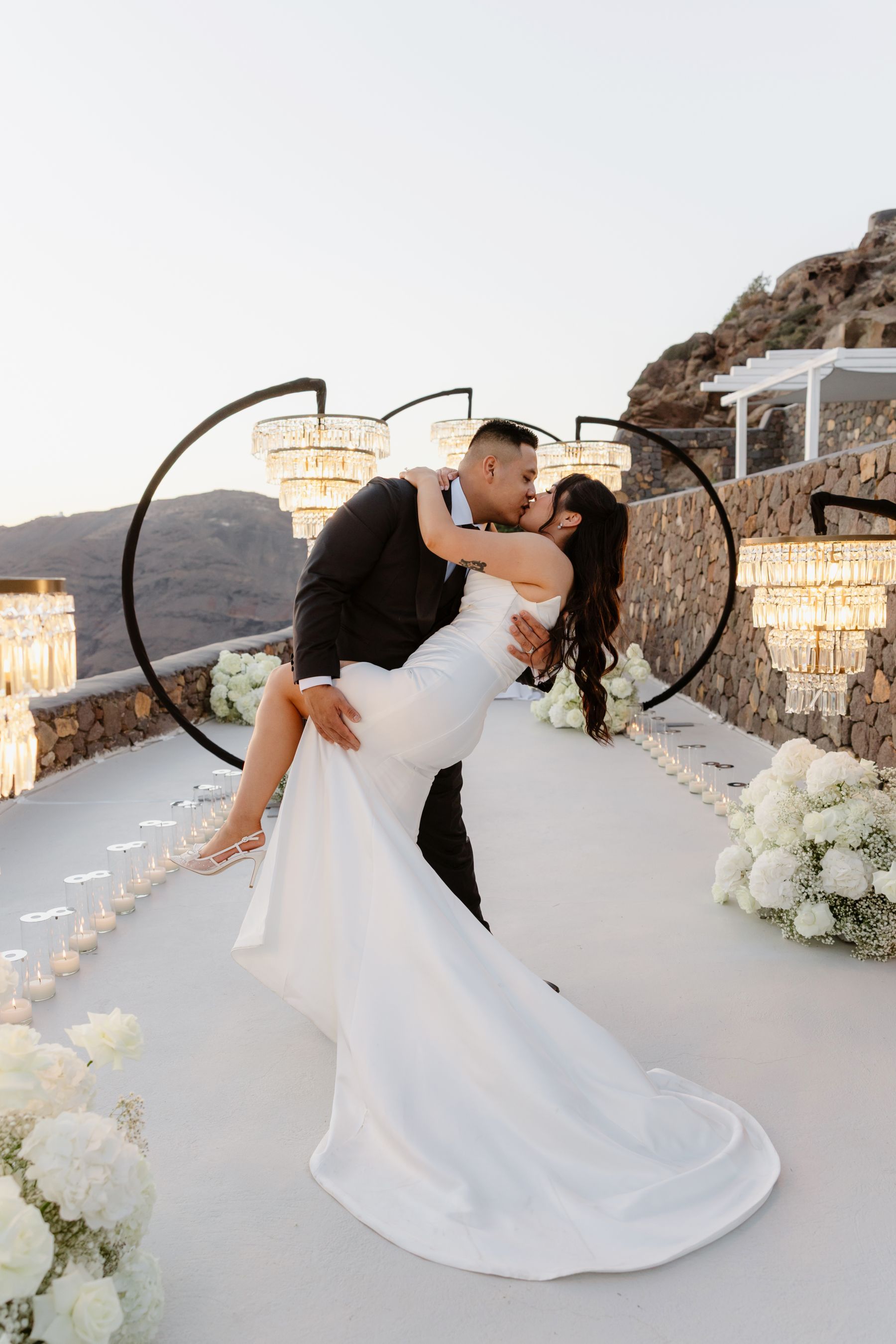 “Fourteen Years Later, He Reminds Me It Was Love at First Sight”: Janet &amp; Anthony’s Wedding at Aenaon Villas, Santorini photo