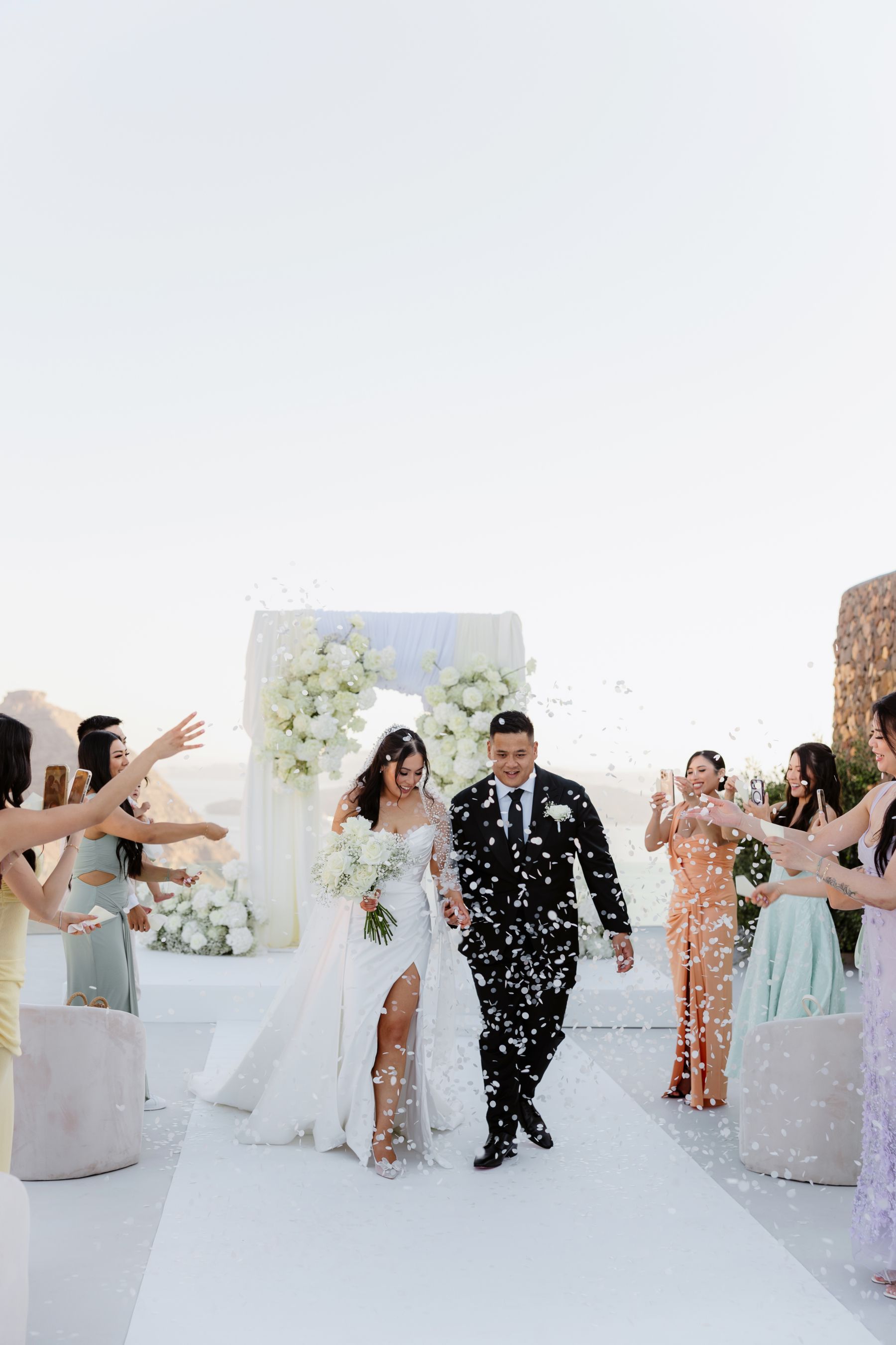 “Fourteen Years Later, He Reminds Me It Was Love at First Sight”: Janet &amp; Anthony’s Wedding at Aenaon Villas, Santorini photo