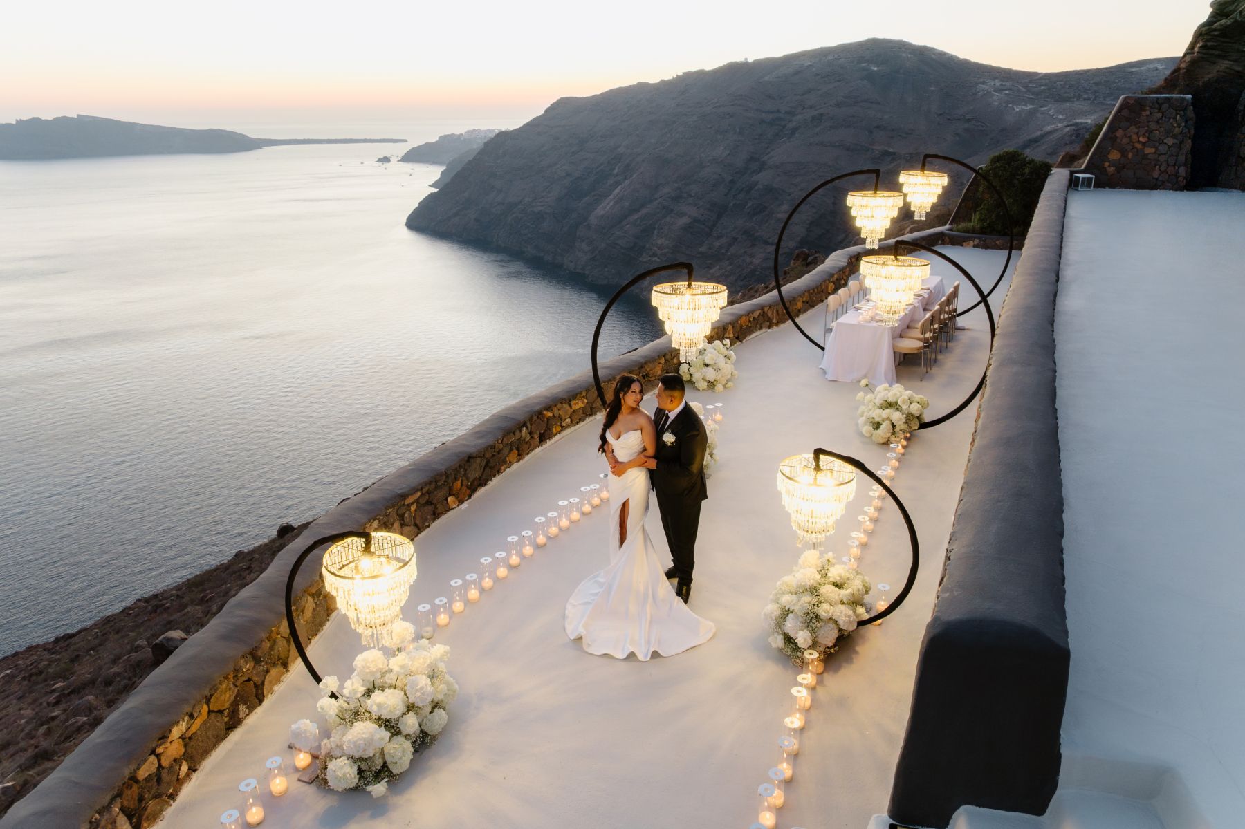 “Fourteen Years Later, He Reminds Me It Was Love at First Sight”: Janet &amp; Anthony’s Wedding at Aenaon Villas, Santorini photo