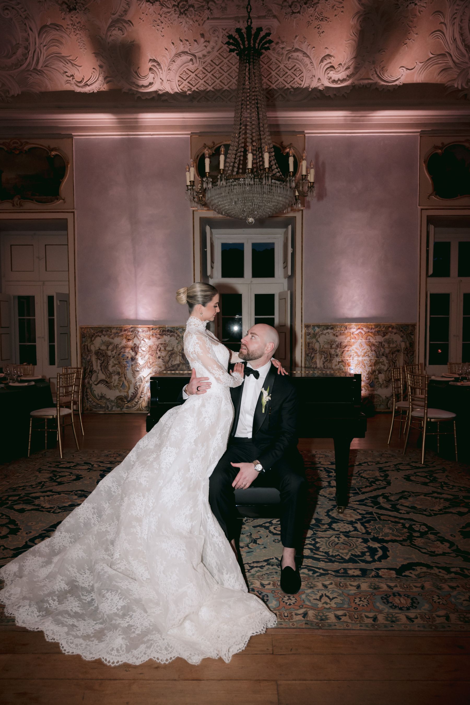 Timeless, Artistic, and Intentionally Dramatic: Andrea &amp; Jake's Wedding at Palácio Correio-Mor photo