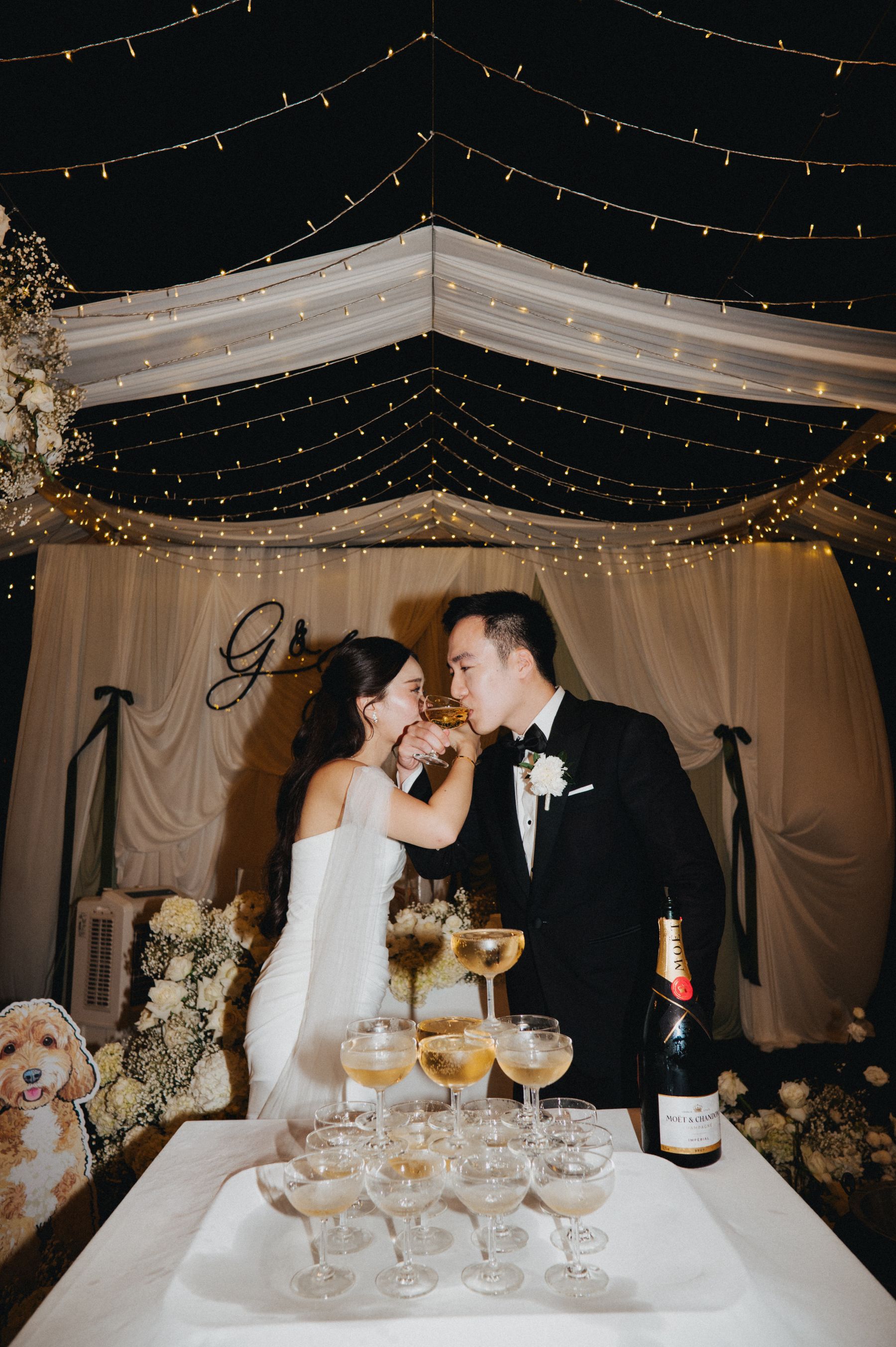 A Dog Portrait on Every Detail &amp; Beauty and the Beast on Saxophone: Gladys &amp; Donovan's Wedding at The Naka Phuket photo