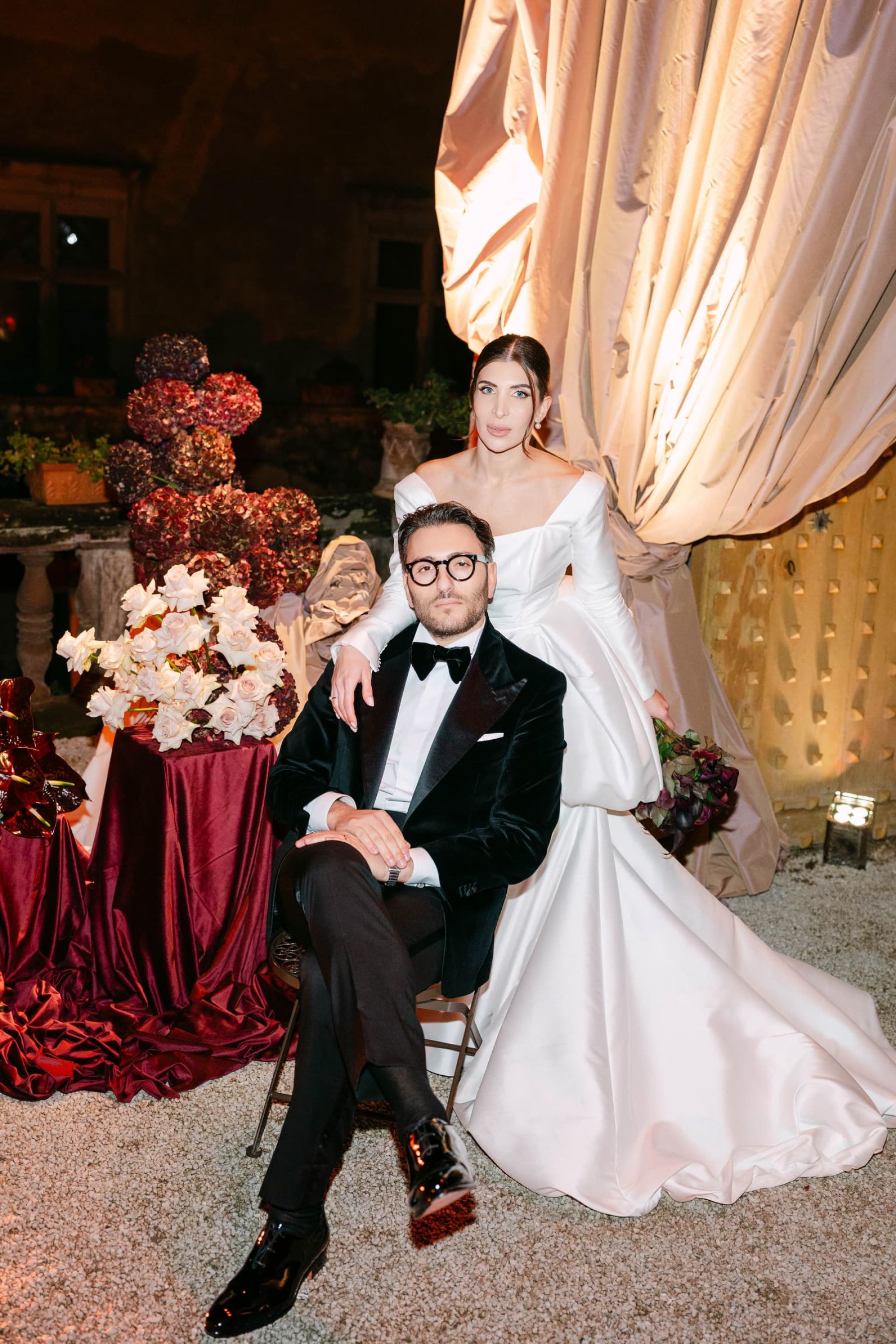Candlelight, Burgundy, and a Michelin-Starred Feast: Filly &amp; Antonio's Wedding at Castello Lancellotti photo