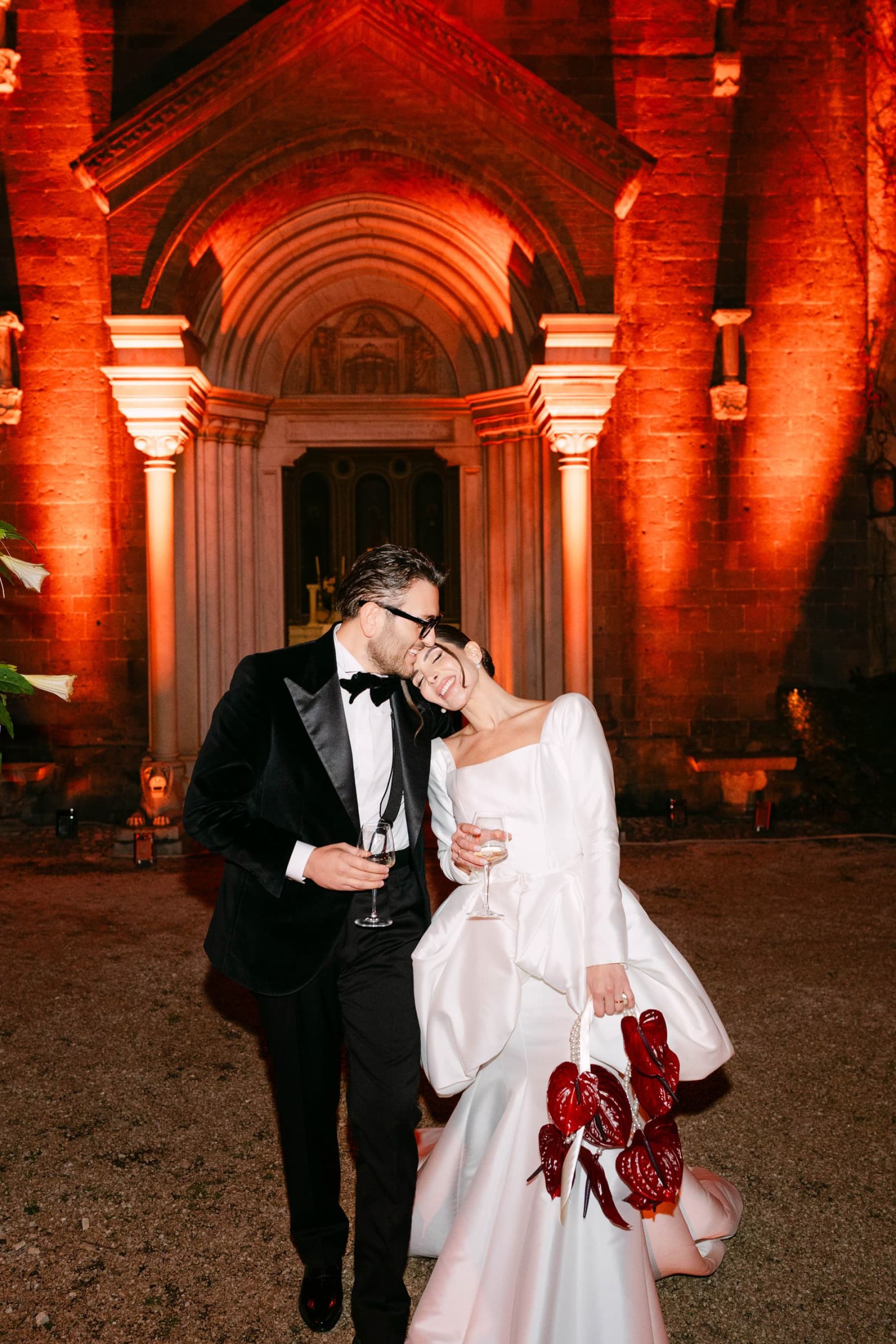 Candlelight, Burgundy, and a Michelin-Starred Feast: Filly &amp; Antonio's Wedding at Castello Lancellotti photo