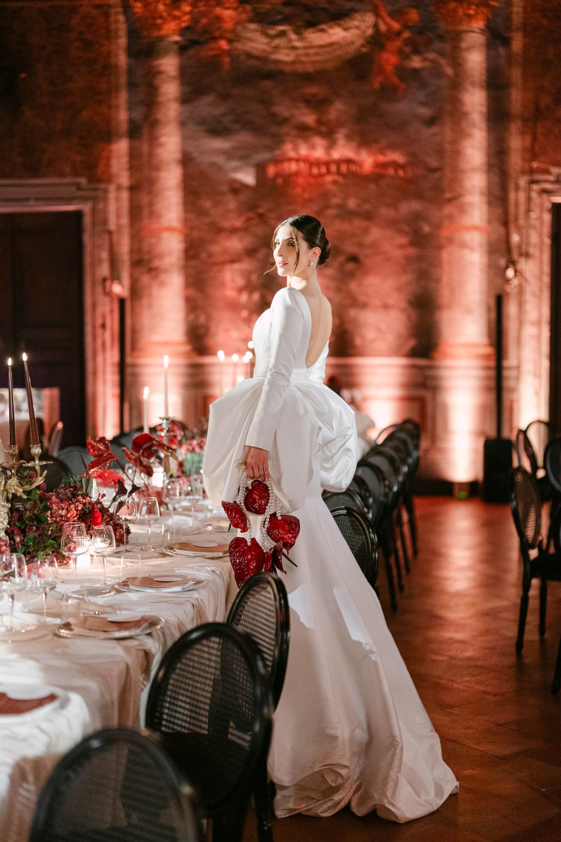 Candlelight, Burgundy, and a Michelin-Starred Feast: Filly &amp; Antonio's Wedding at Castello Lancellotti photo