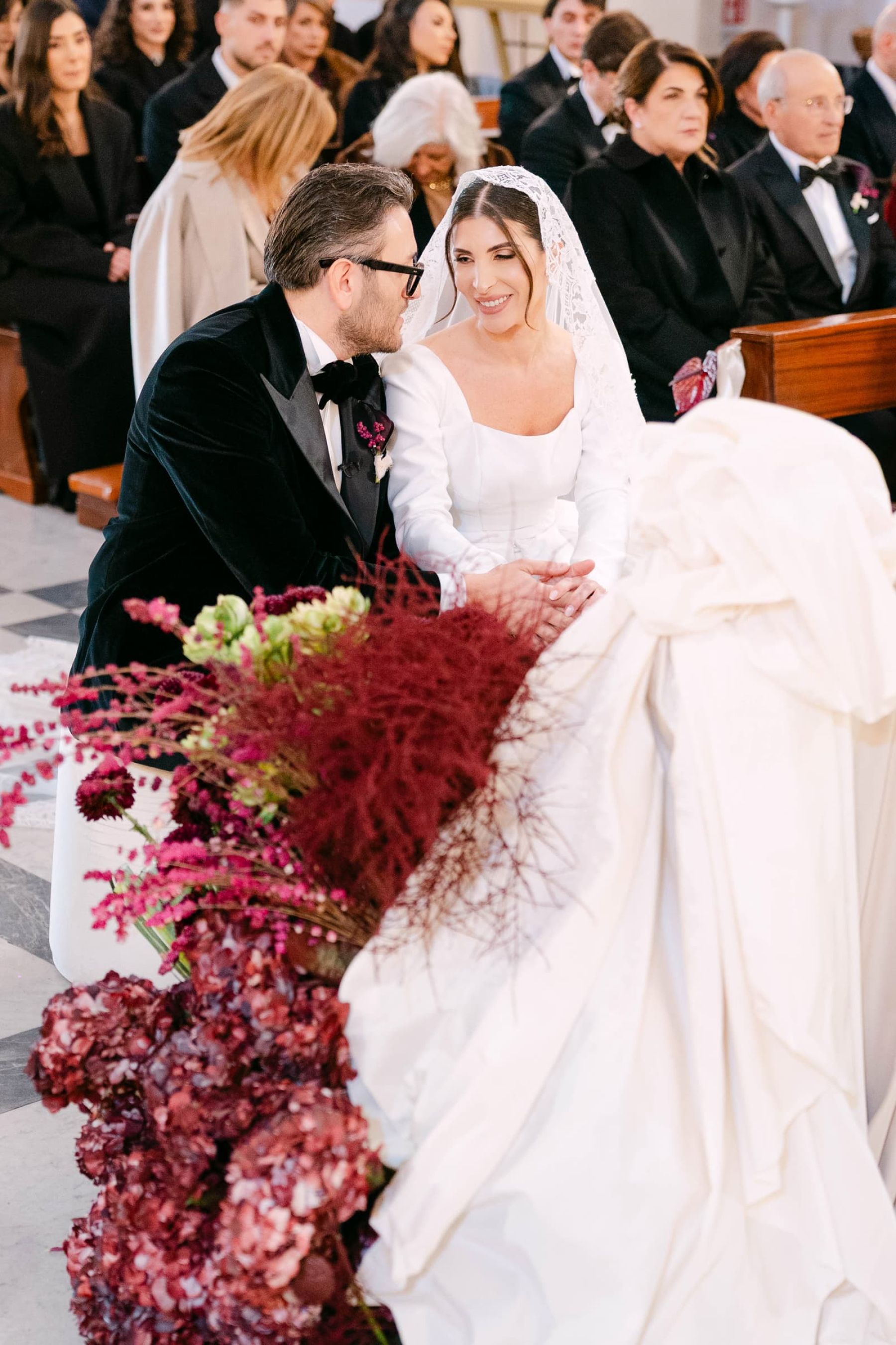 Candlelight, Burgundy, and a Michelin-Starred Feast: Filly &amp; Antonio's Wedding at Castello Lancellotti photo