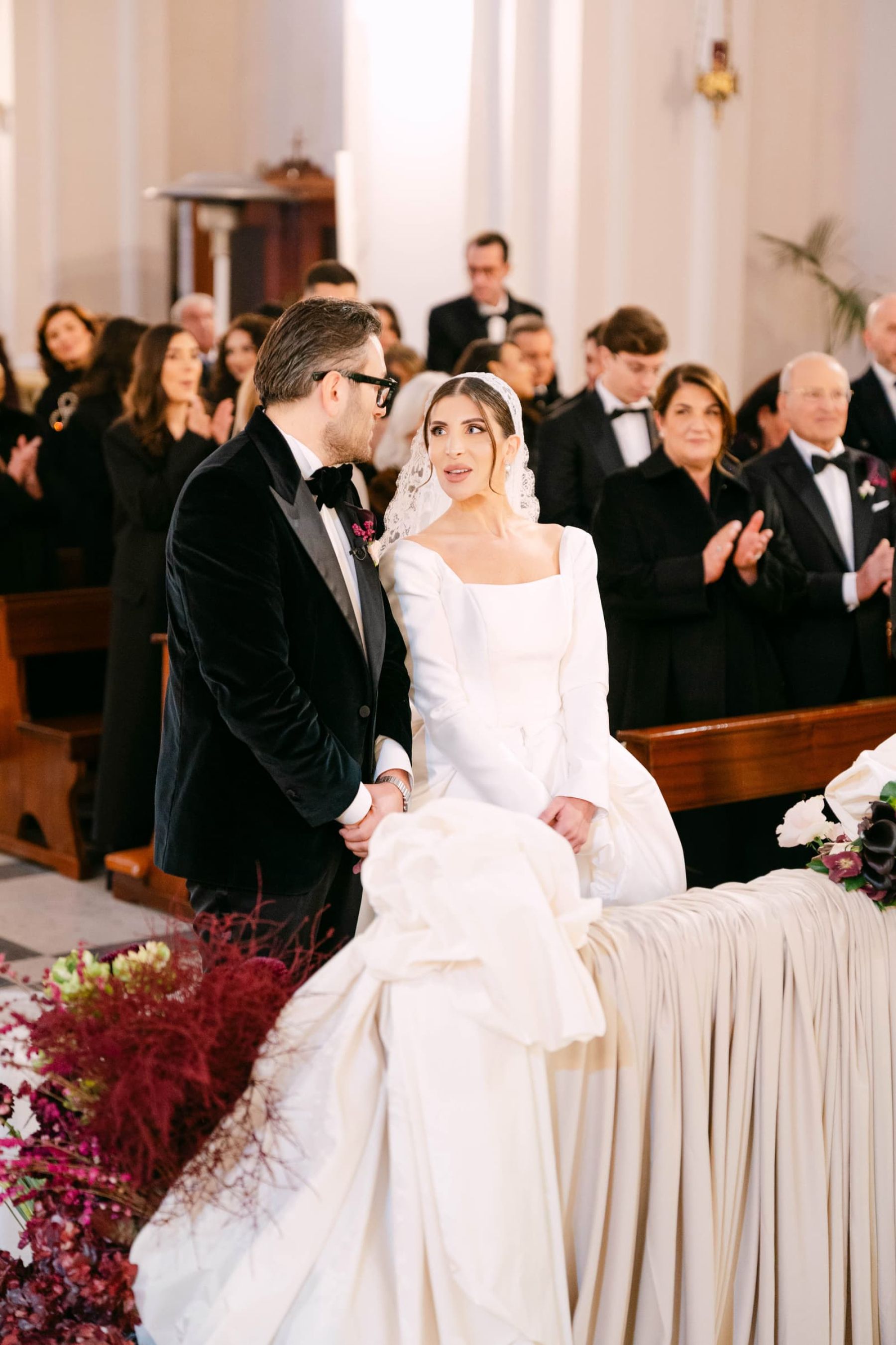 Candlelight, Burgundy, and a Michelin-Starred Feast: Filly &amp; Antonio's Wedding at Castello Lancellotti photo