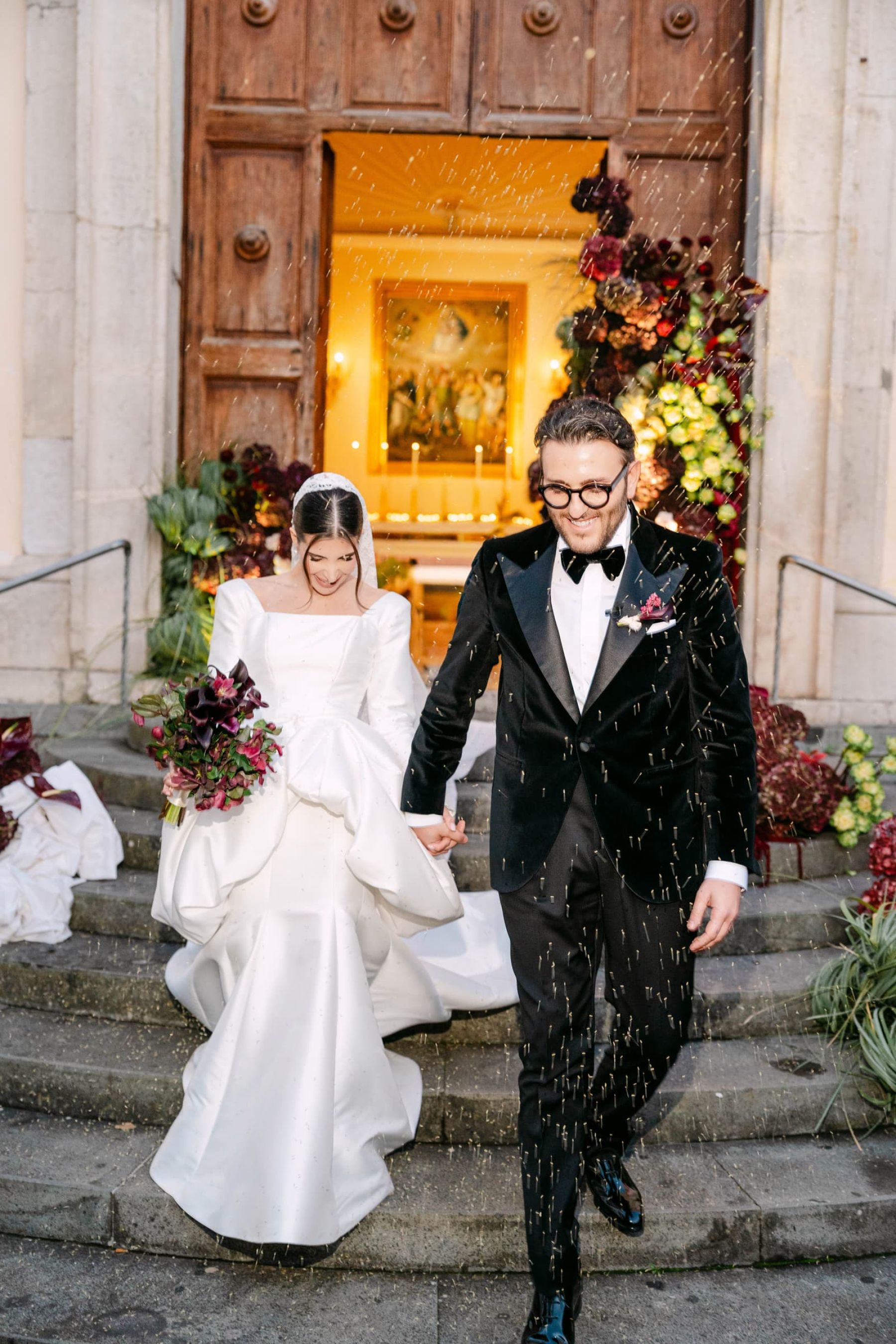 Candlelight, Burgundy, and a Michelin-Starred Feast: Filly &amp; Antonio's Wedding at Castello Lancellotti photo