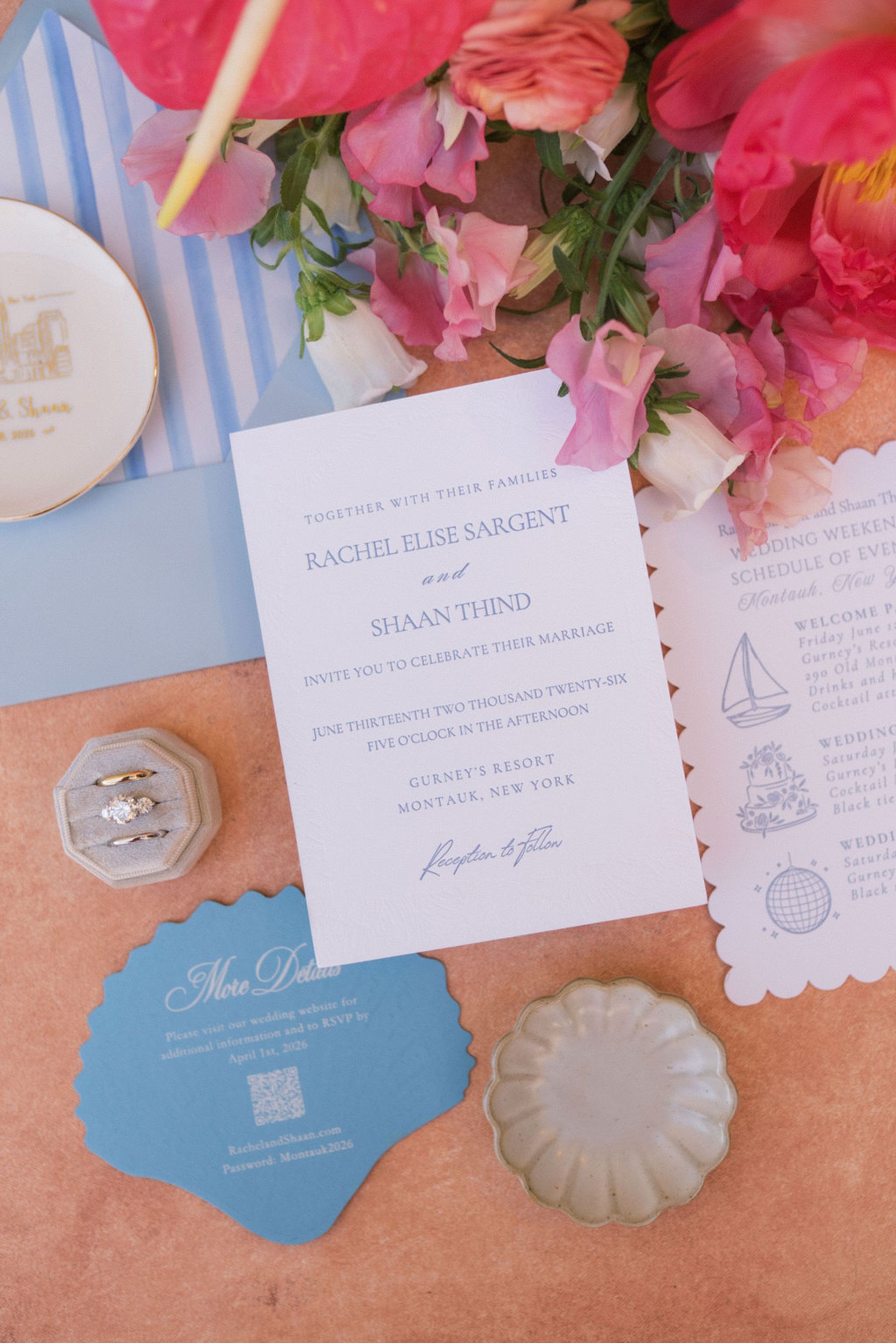 Pink Peonies, Personal Vows, and a Weekend Nobody Wanted to End: Rachel &amp; Shaan's Wedding at Gurney's Resort Montauk photo