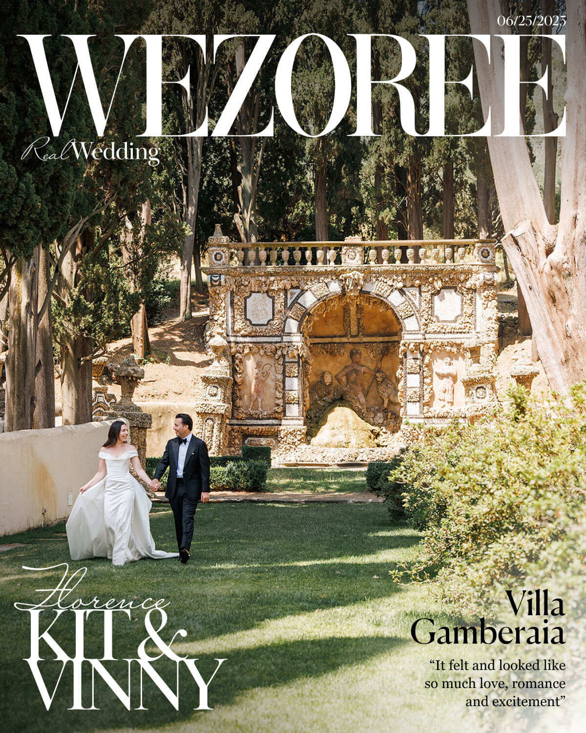 Kit & Vinny’s Intimate Florence Wedding at Villa Gamberaia photo