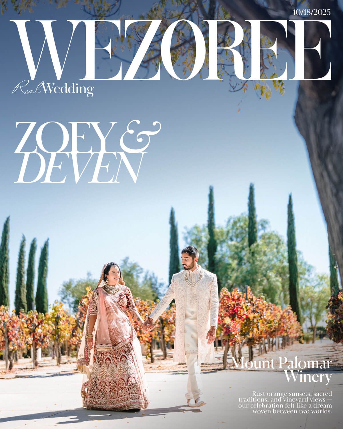 Zoey & Deven's Elegant Indian Wedding at Mount Palomar Winery photo