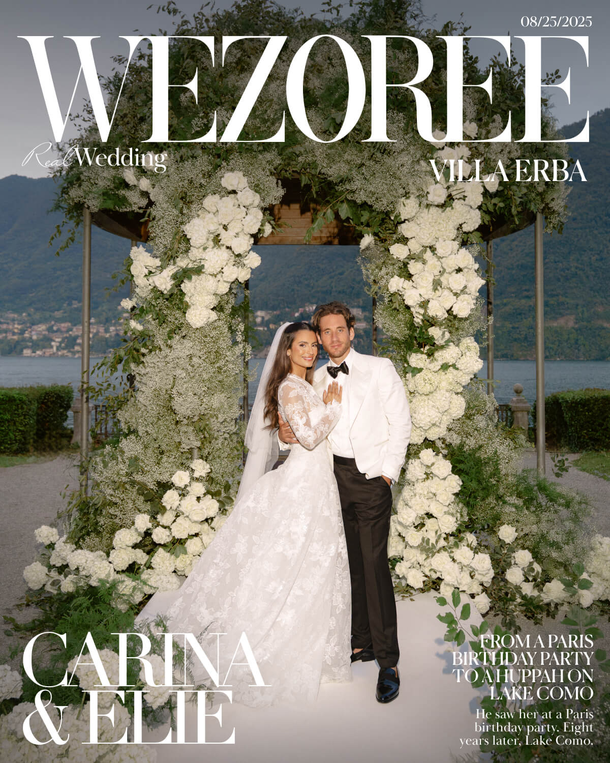 From a Paris Birthday Party to a Huppah on Lake Como: Carina & Elie’s Wedding at The Villa Erba photo