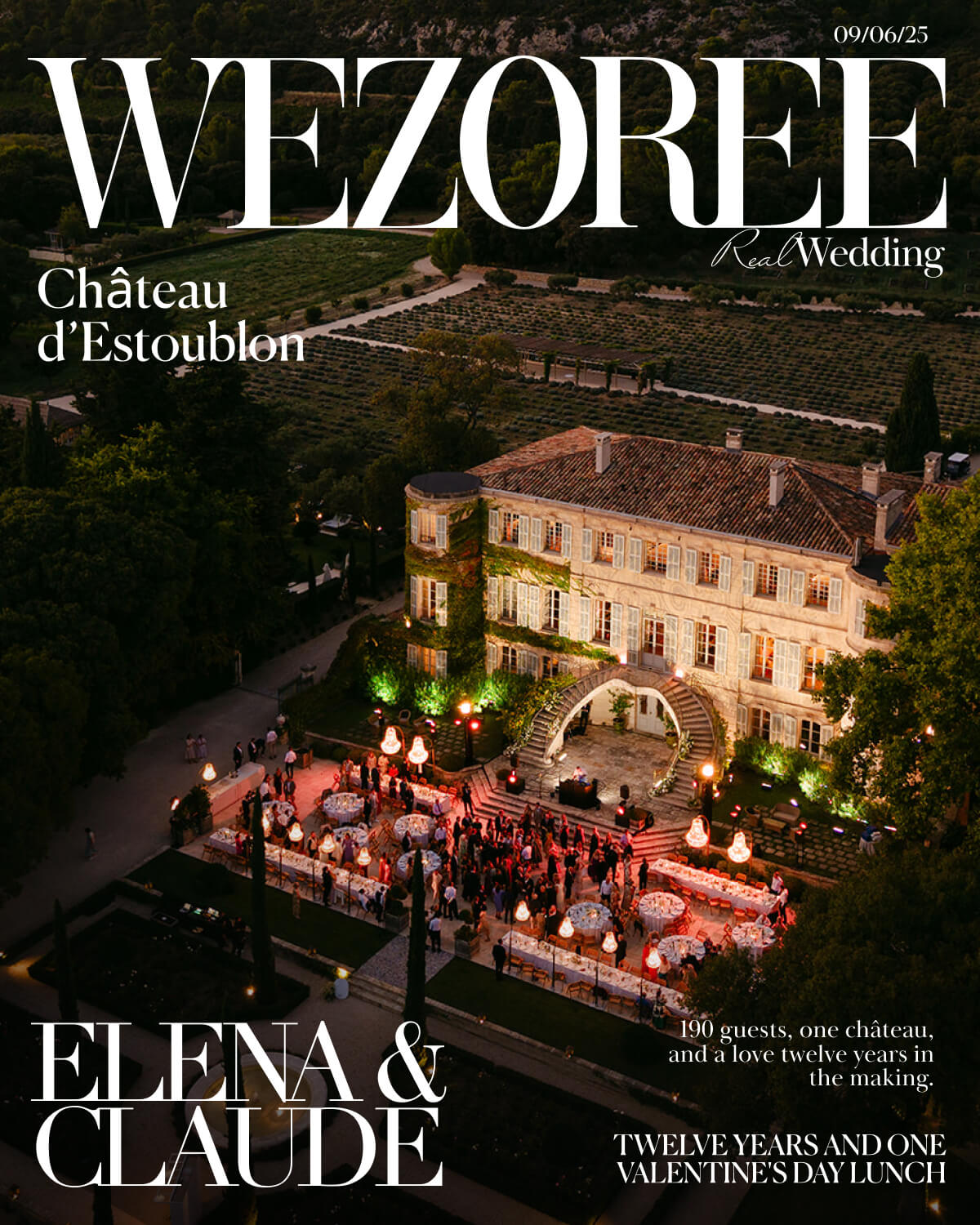 Twelve Years and One Valentine's Day Lunch: Elena & Claude's Alpilles Wedding at Château d'Estoublon photo