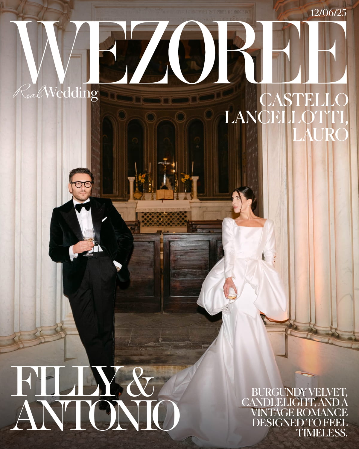 Candlelight, Burgundy, and a Michelin-Starred Feast: Filly & Antonio's Wedding at Castello Lancellotti photo