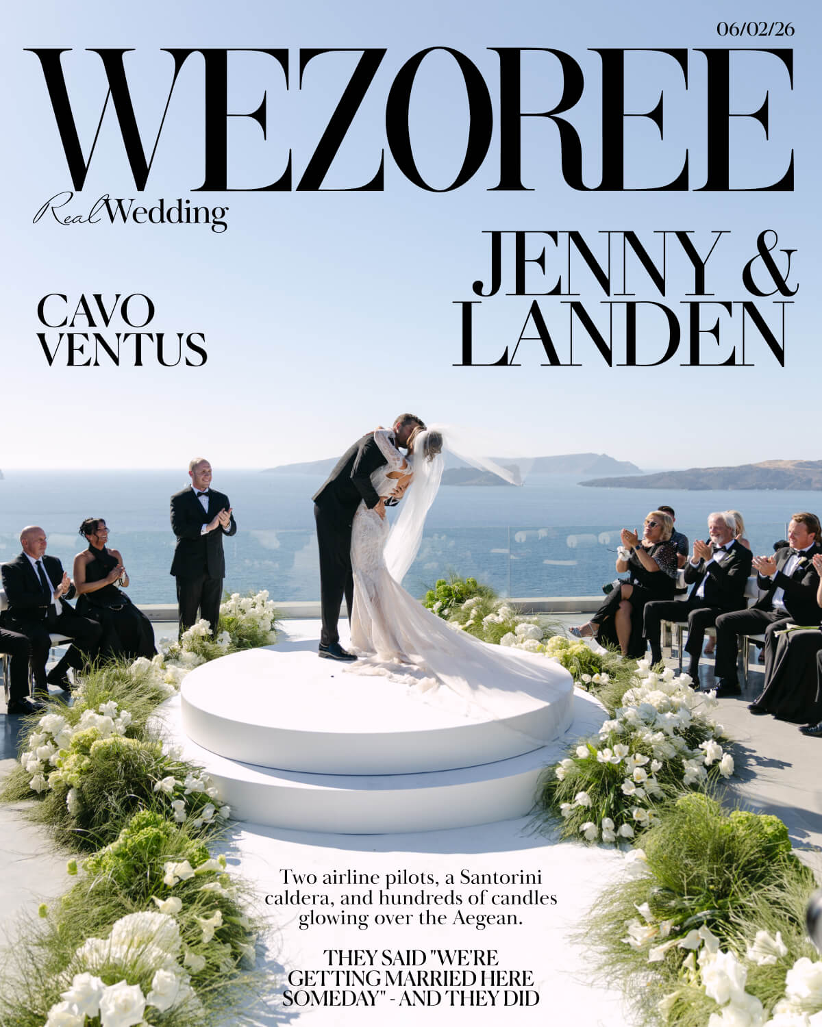 They Said "We're Getting Married Here Someday" - and They Did: Jenny & Landen's Wedding at Cavo Ventus, Santorini photo