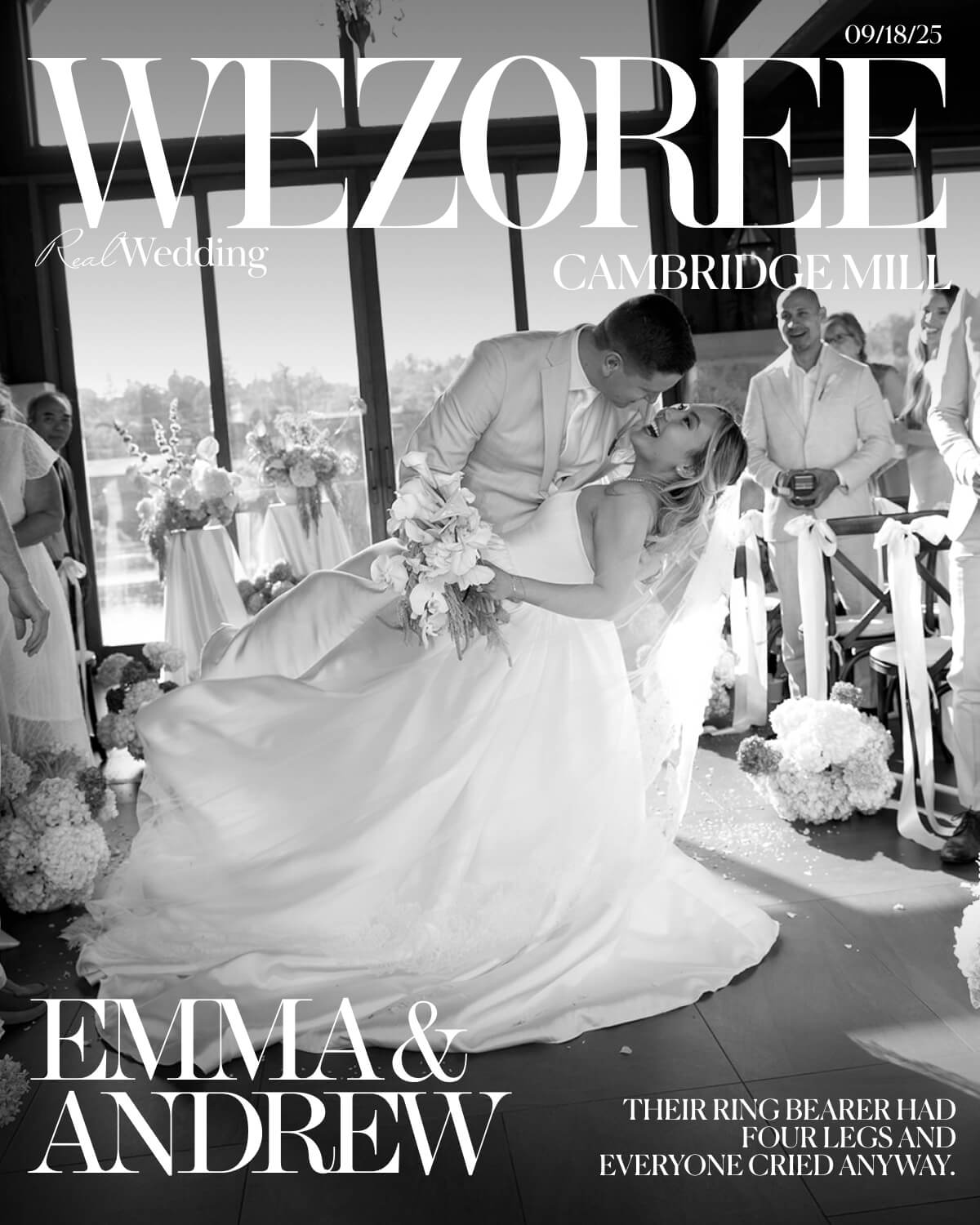Their Ring Bearer Wore a Bow Tie and Had Four Legs: Emma & Andrew's Wedding at Cambridge Mill photo