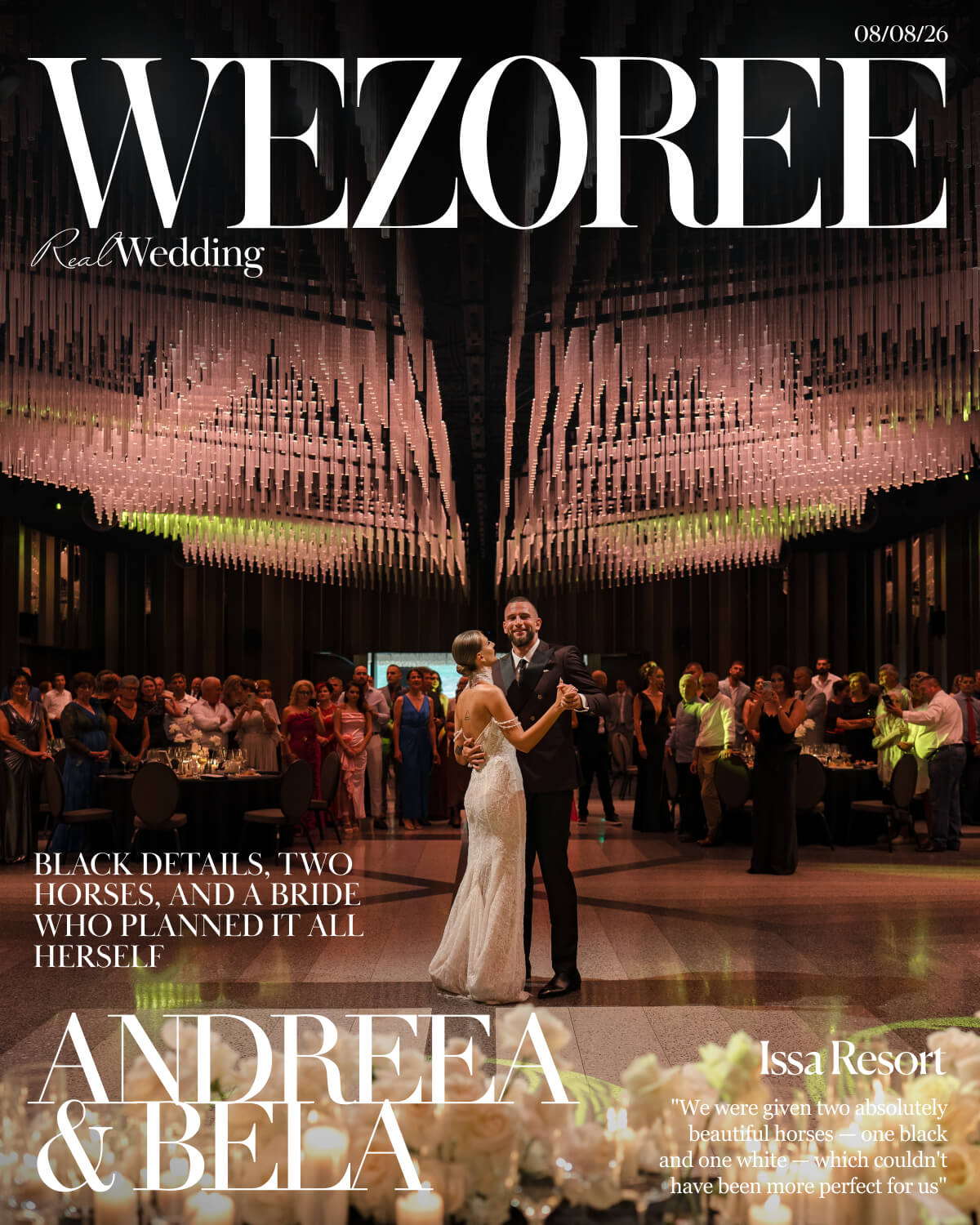 Black Details, Two Horses, and a Bride Who Planned It All Herself: Andreea & Bela's Wedding at Issa Resort photo