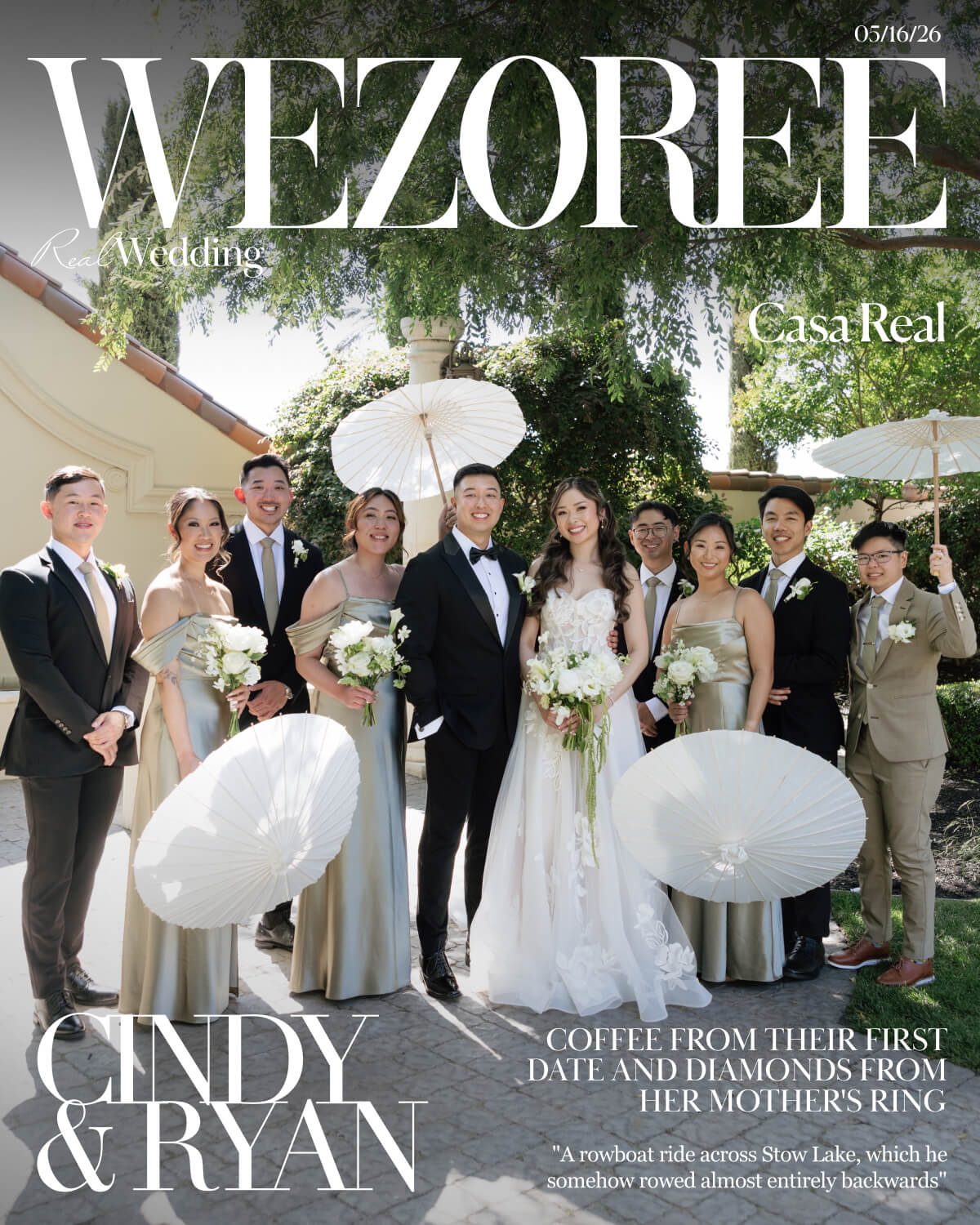 Coffee From Their First Date and Diamonds From Her Mother's Ring: Cindy & Ryan's Wedding at Casa Real photo